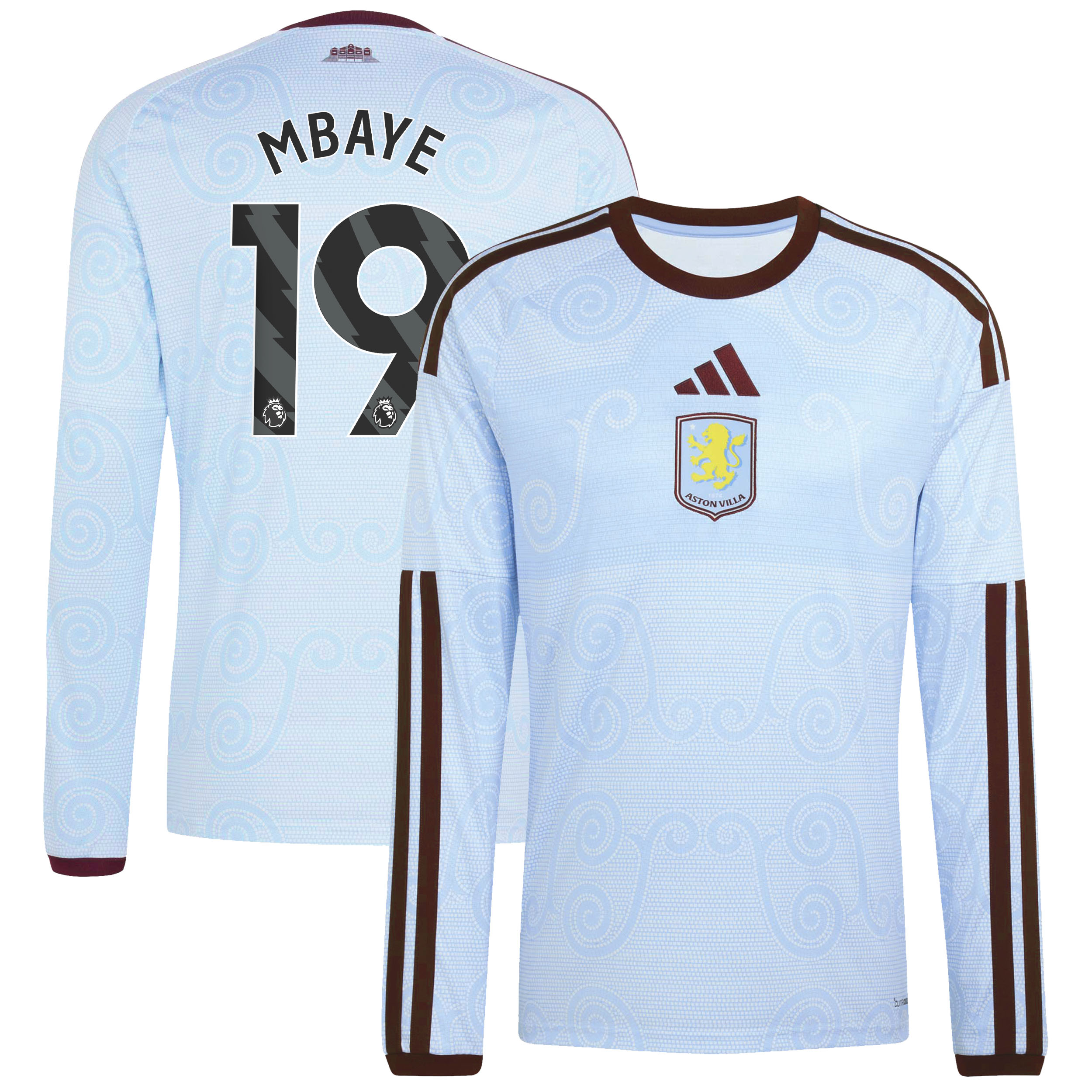 Aston Villa adidas Third Shirt 2026-27 - Long Sleeve with Mbaye 19 printing, , rebel_hi-res