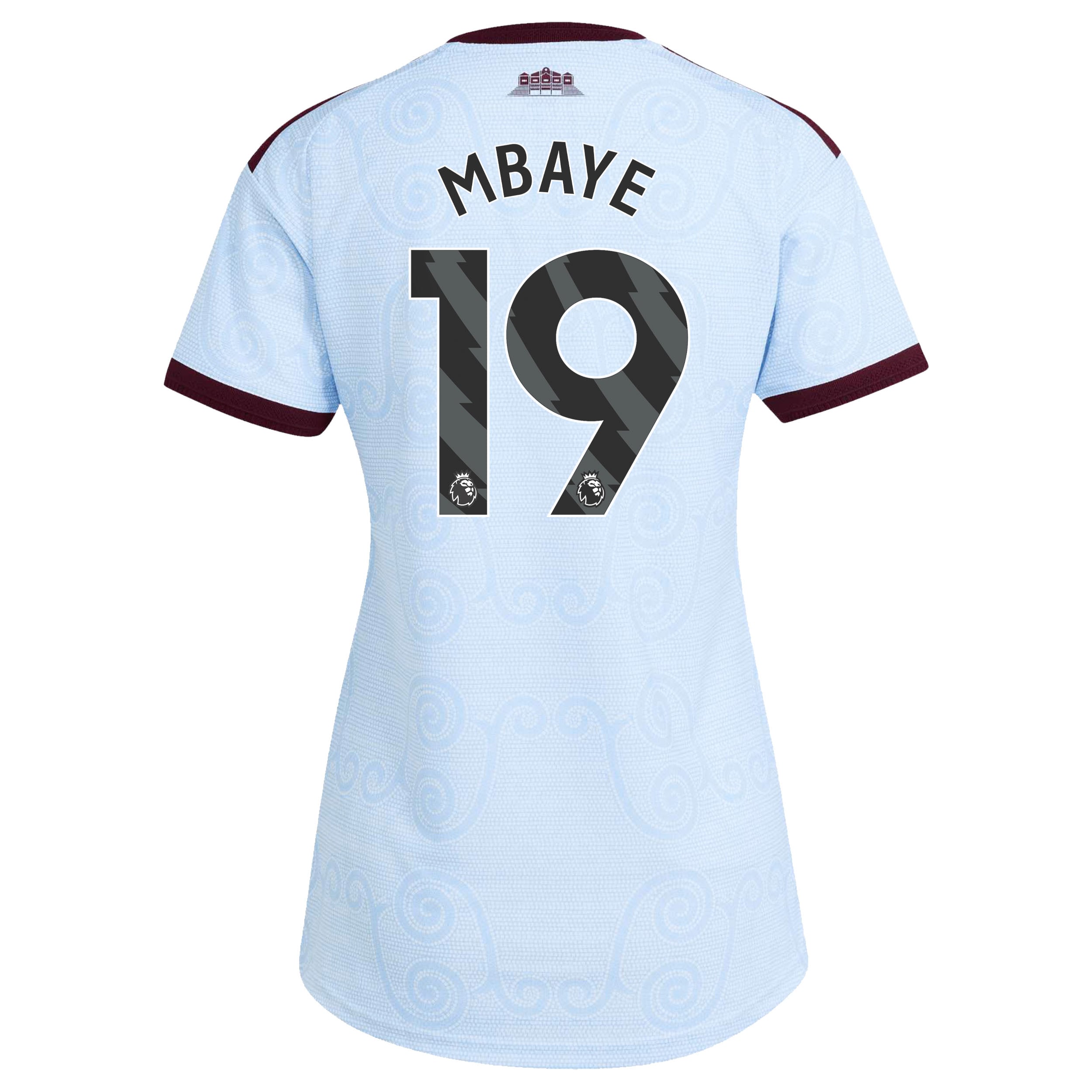 Aston Villa adidas Third Authentic Shirt 2026-27 - Womens with Mbaye 19 printing, , rebel_hi-res