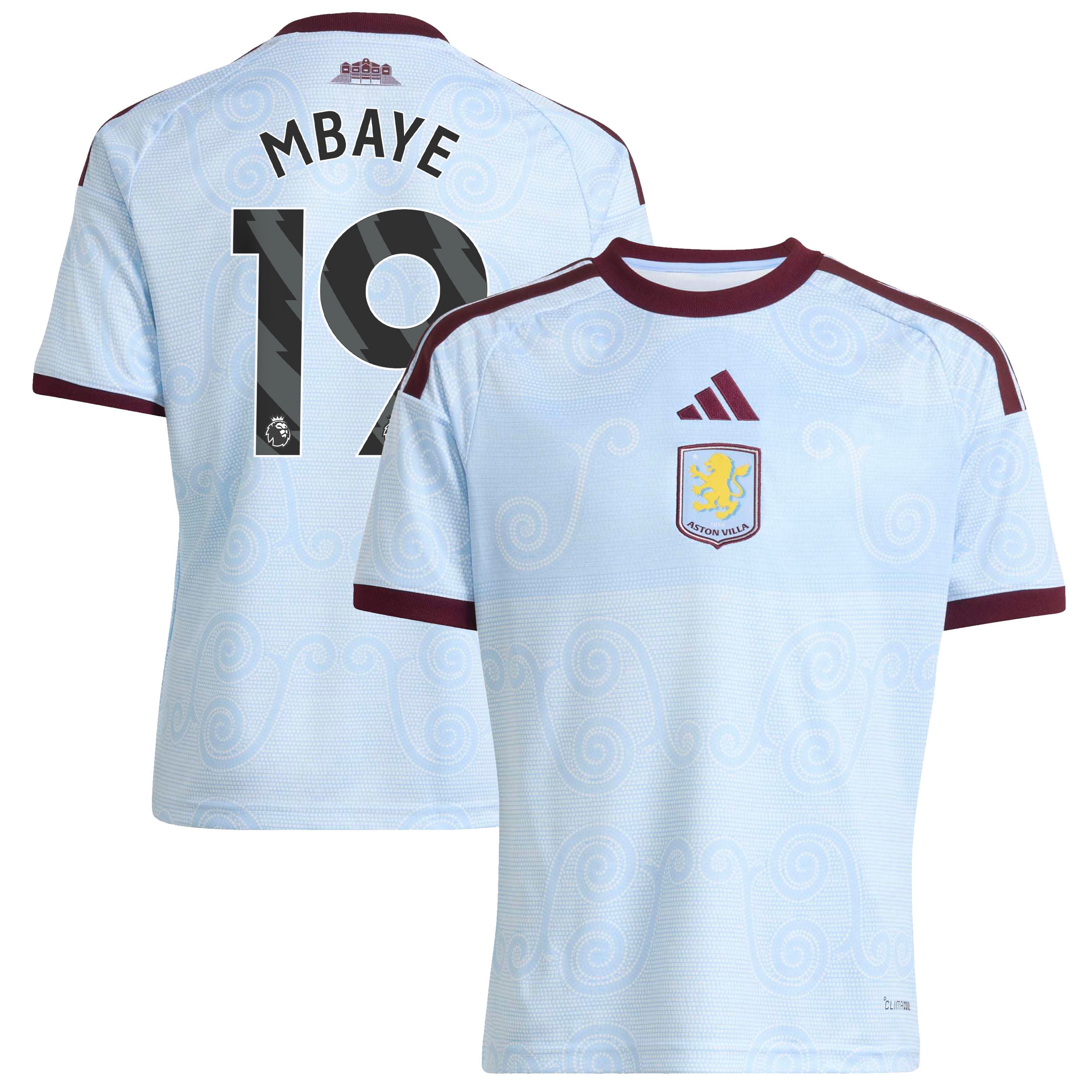 Aston Villa adidas Third Shirt 2026-27 - Kids with Mbaye 19 printing