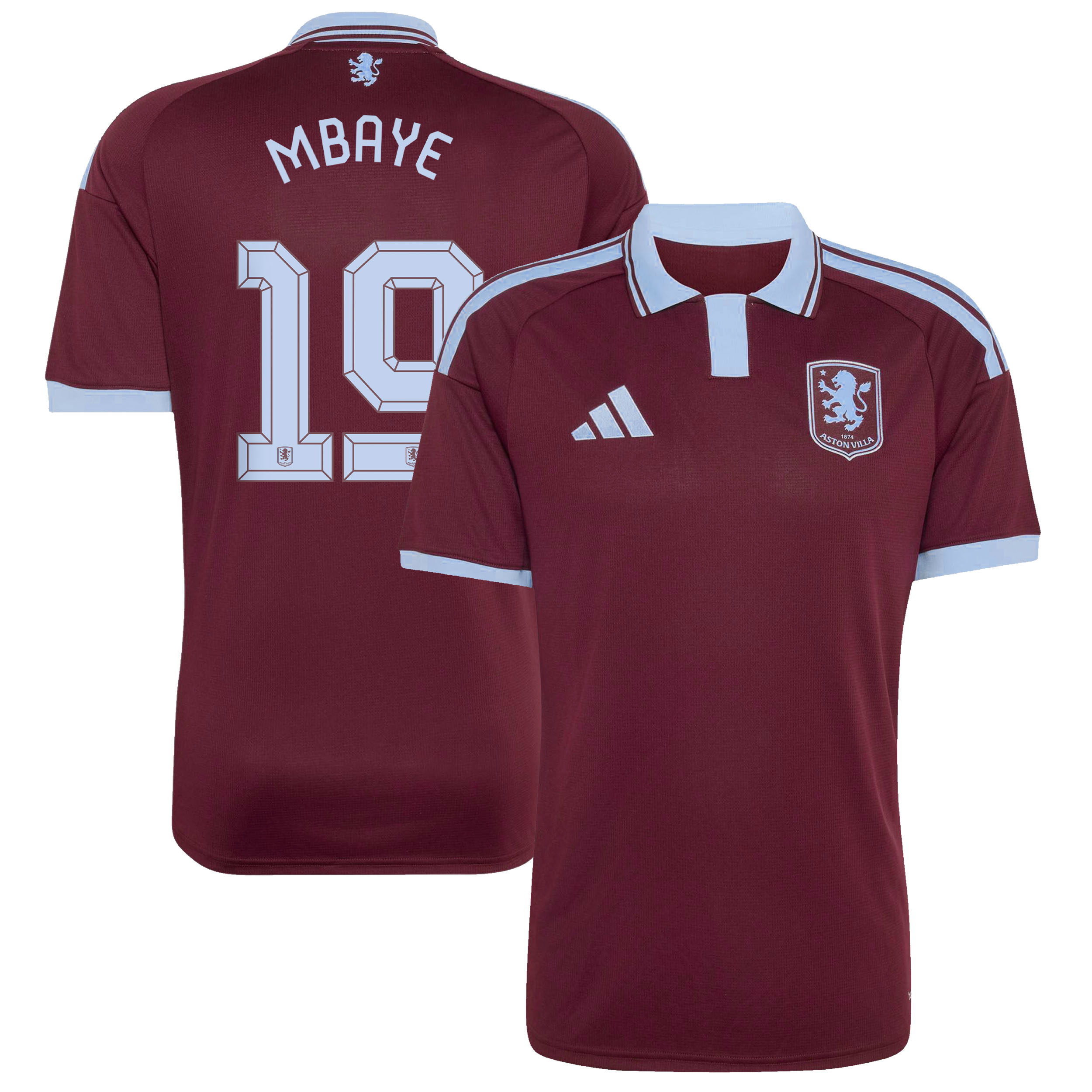 Aston Villa adidas Home Shirt 2026-27 with Mbaye 19 Cup printing, , rebel_hi-res