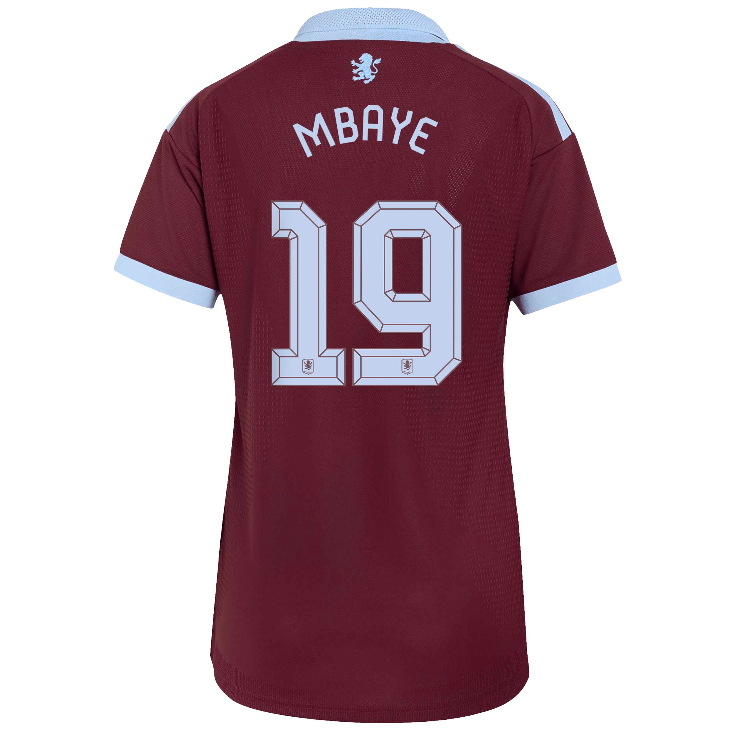 Aston Villa adidas Home Authentic Shirt 2026-27 - Womens with Mbaye 19 Cup printing, , rebel_hi-res