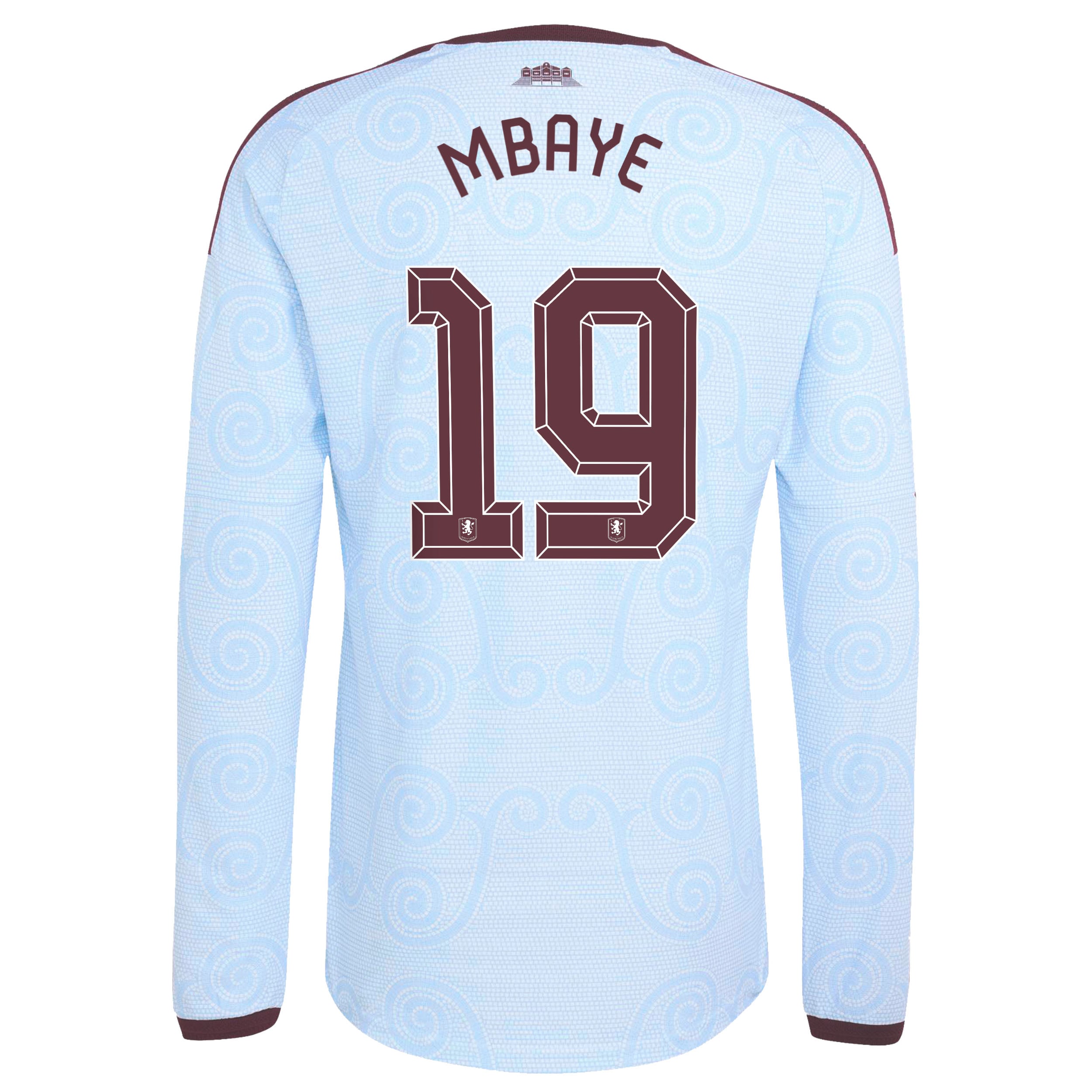Aston Villa adidas Third Authentic Shirt 2026-27 - Long Sleeve with Mbaye 19 Cup printing, , rebel_hi-res