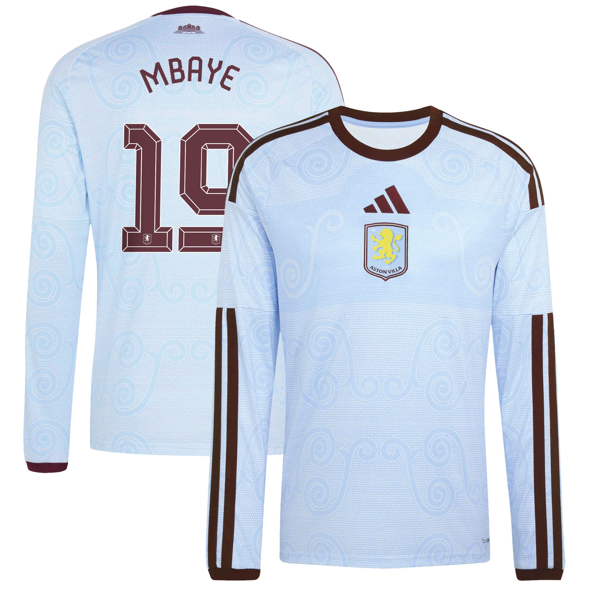 Aston Villa adidas Third Shirt 2026-27 - Long Sleeve with Mbaye 19 Cup printing, , rebel_hi-res