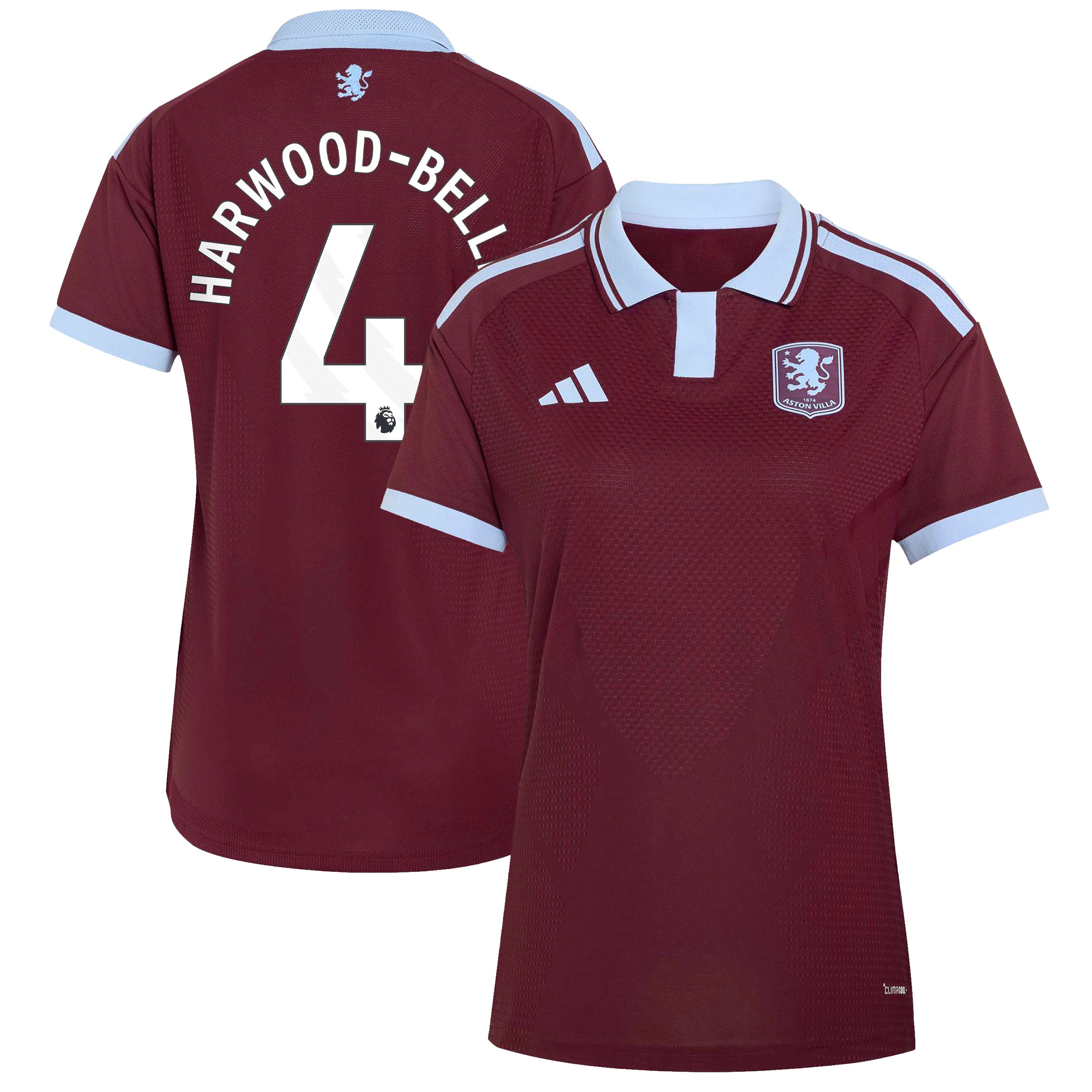 Aston Villa adidas Home Authentic Shirt 2026-27 - Womens with Harwood-Bellis 4 printing