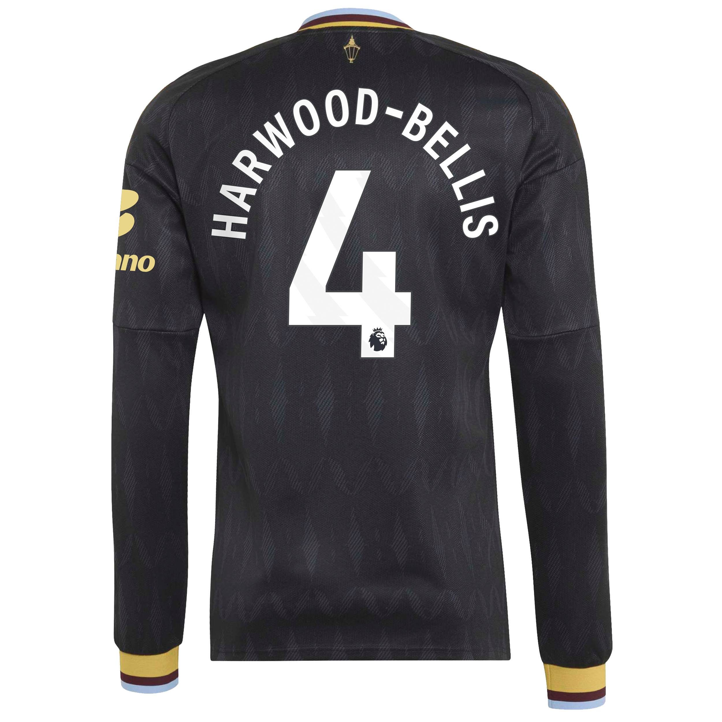 Aston Villa adidas Away Shirt 2026-27 - Long Sleeve with Harwood-Bellis 4 printing, , rebel_hi-res
