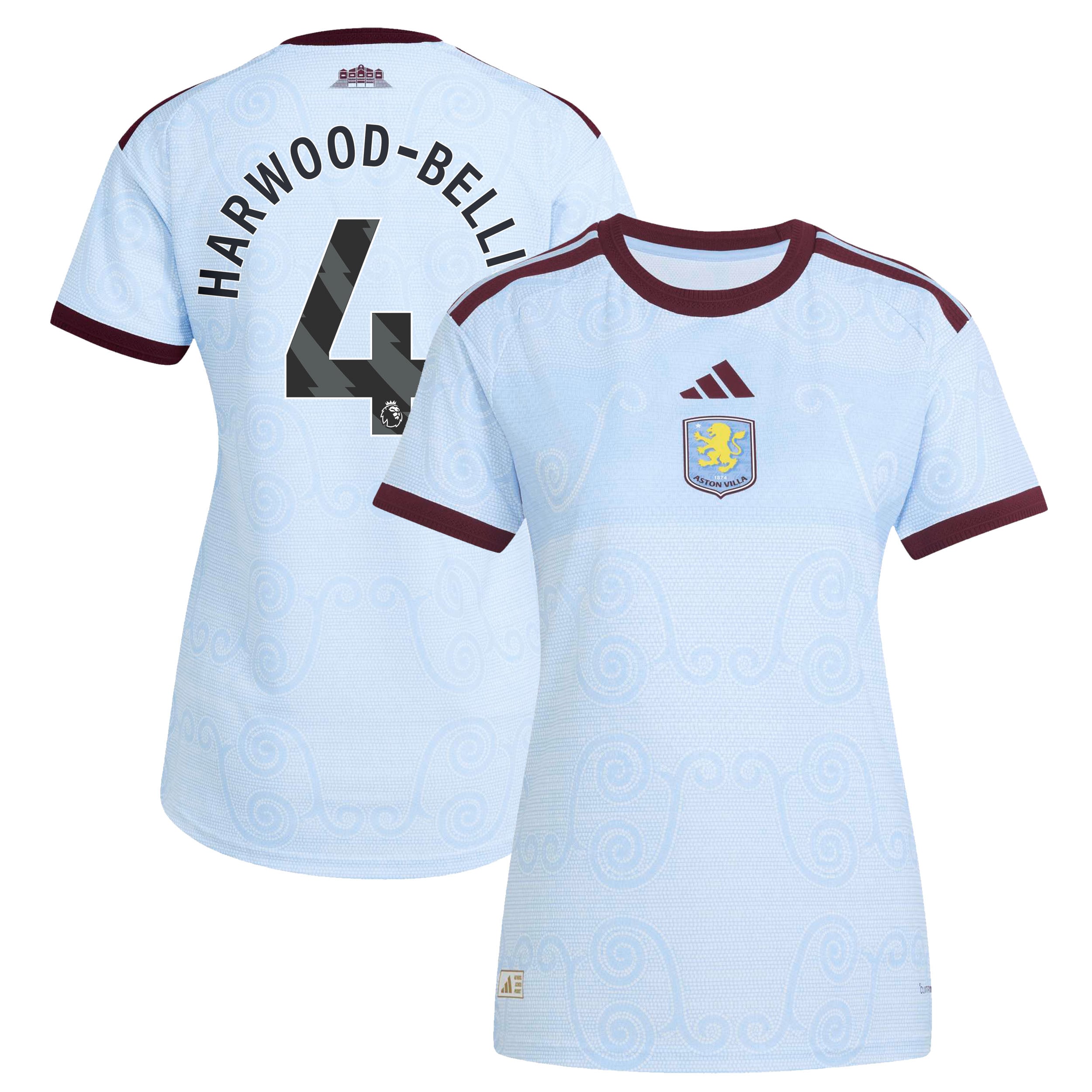 Aston Villa adidas Third Authentic Shirt 2026-27 - Womens with Harwood-Bellis 4 printing