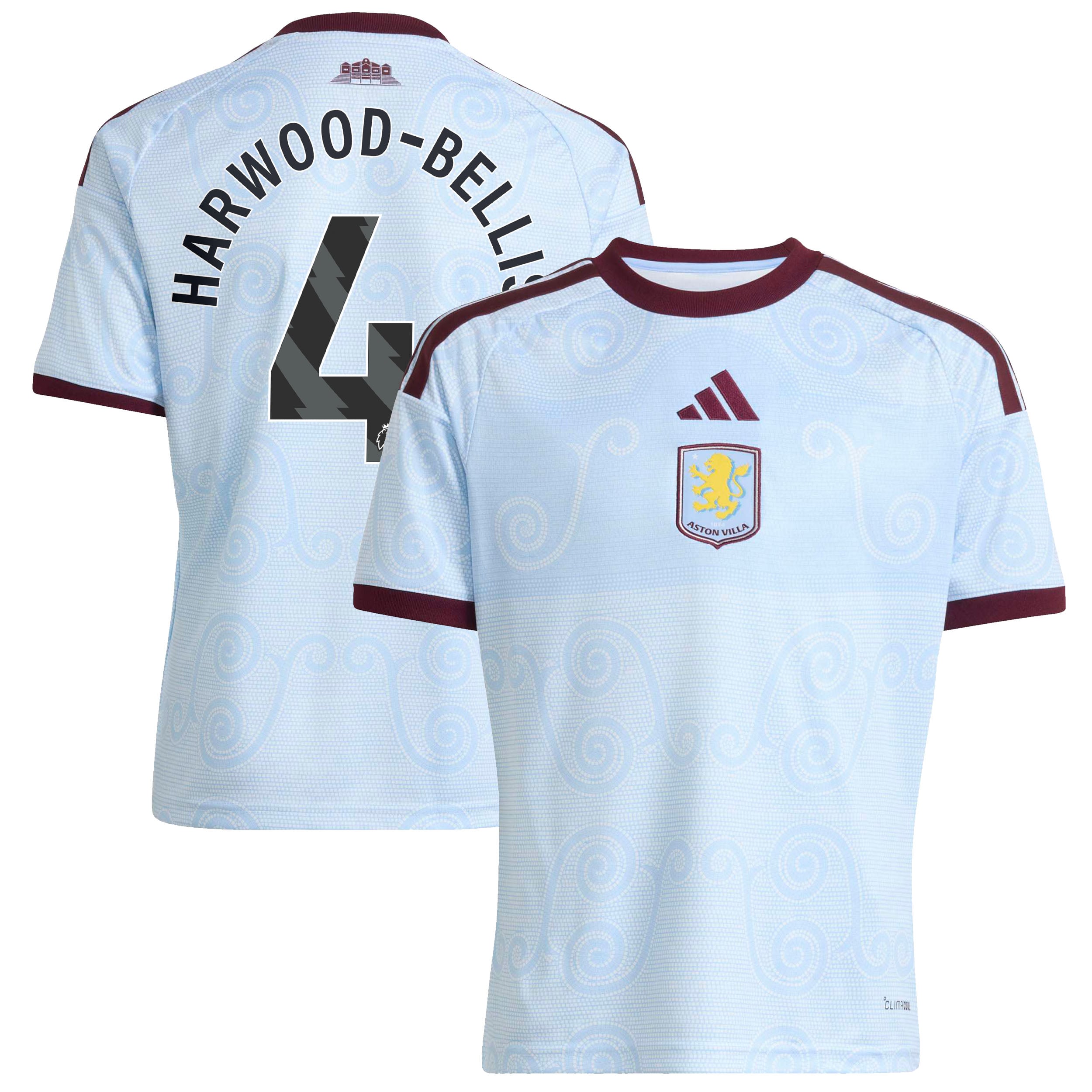 Aston Villa adidas Third Shirt 2026-27 - Kids with Harwood-Bellis 4 printing