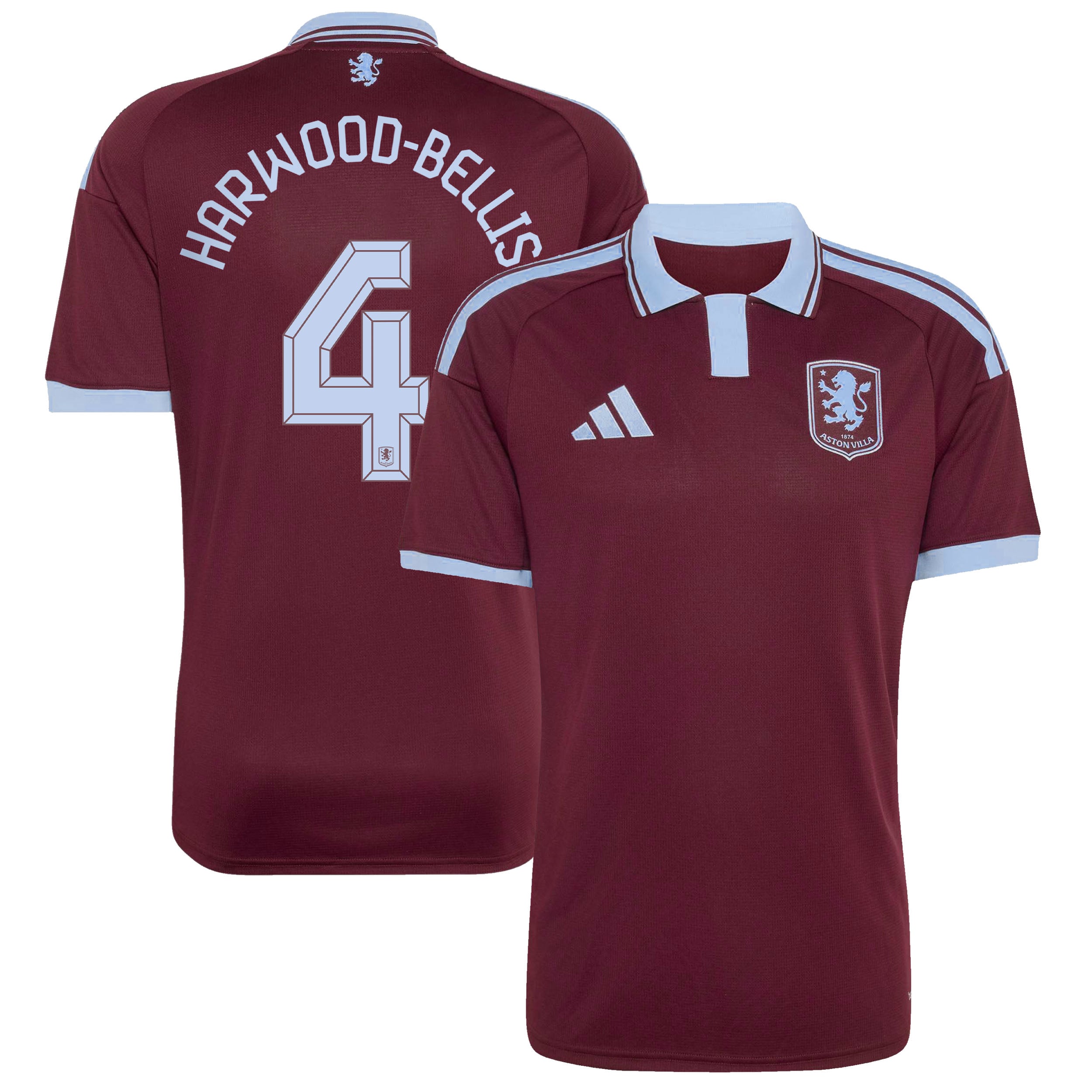 Aston Villa adidas Home Shirt 2026-27 with Harwood-Bellis 4 Cup printing, , rebel_hi-res