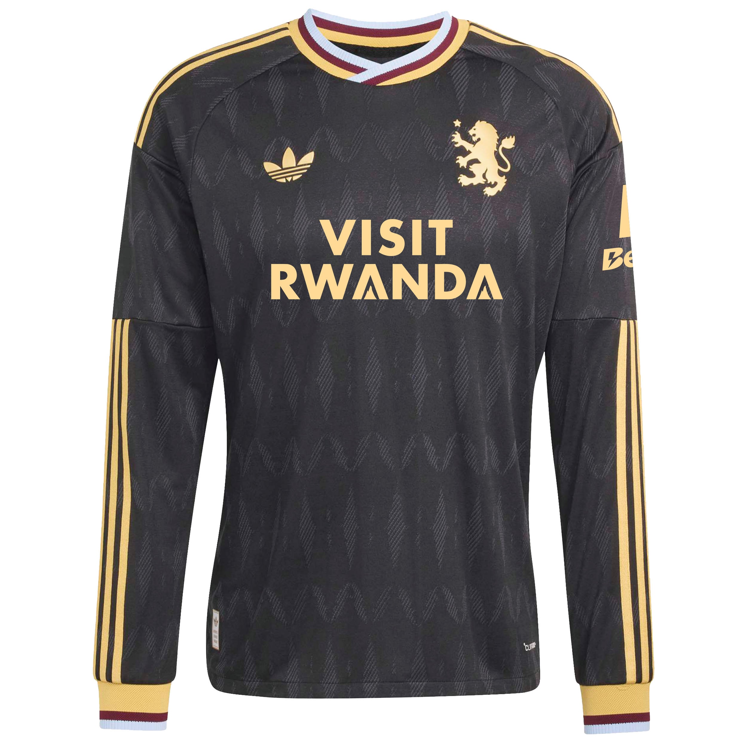 Aston Villa adidas Away Authentic Shirt 2026-27 - Long Sleeve with Harwood-Bellis 4 Cup printing, , rebel_hi-res