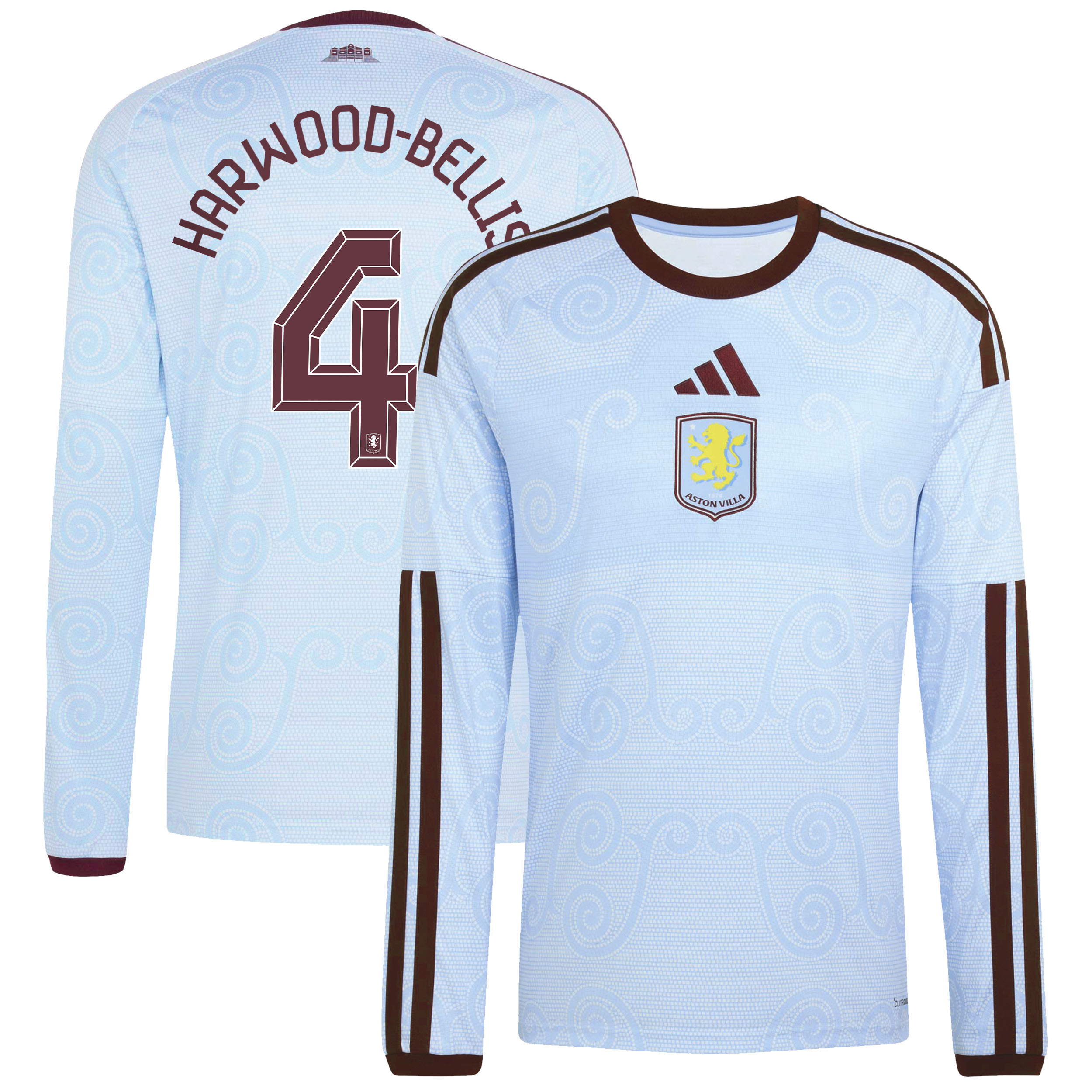 Aston Villa adidas Third Shirt 2026-27 - Long Sleeve with Harwood-Bellis 4 Cup printing, , rebel_hi-res