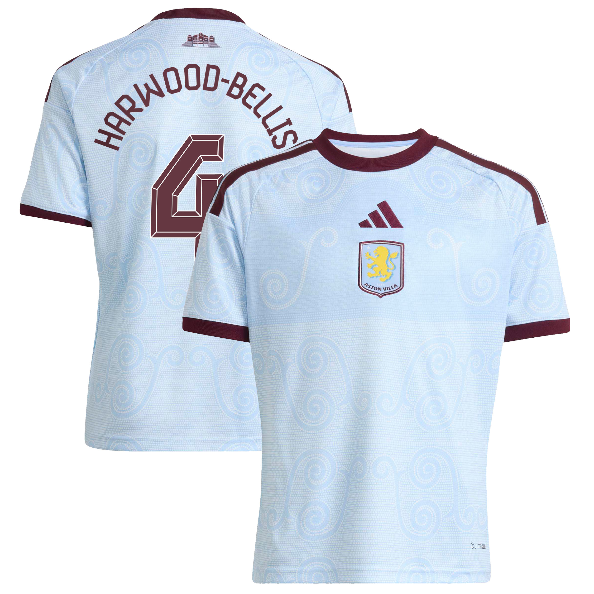 Aston Villa adidas Third Shirt 2026-27 - Kids with Harwood-Bellis 4 Cup printing, , rebel_hi-res