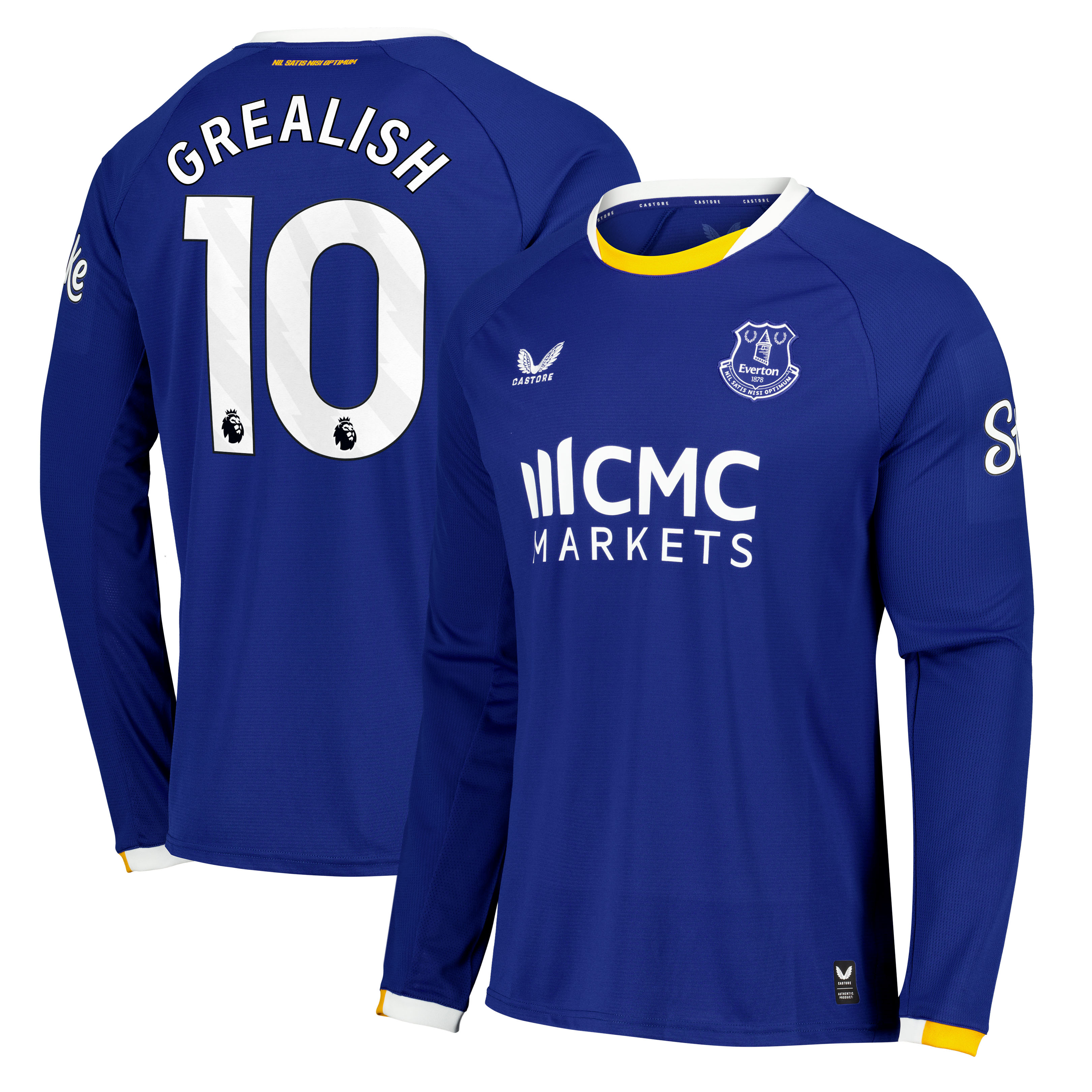 Everton Castore Home Replica Shirt 2026-27 - Long Sleeve with Grealish 10 printing, , rebel_hi-res