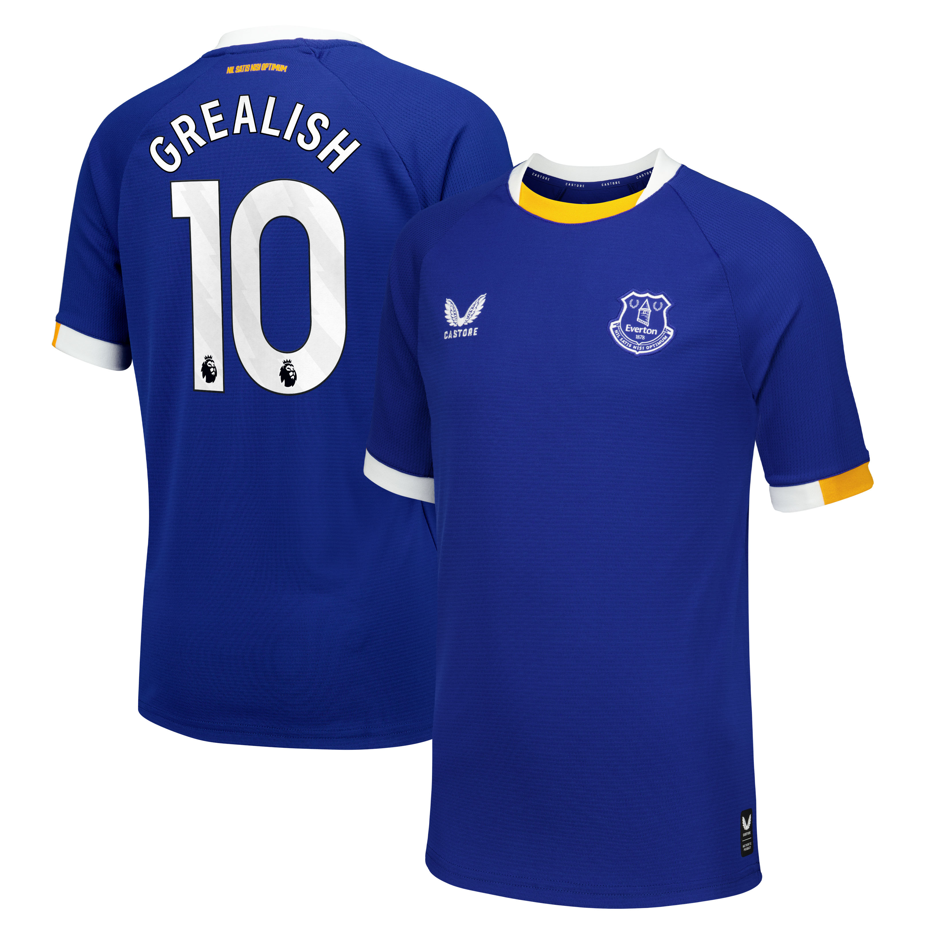 Everton Castore Home Replica Shirt 2026-27 - Kids with Grealish 10 printing, , rebel_hi-res