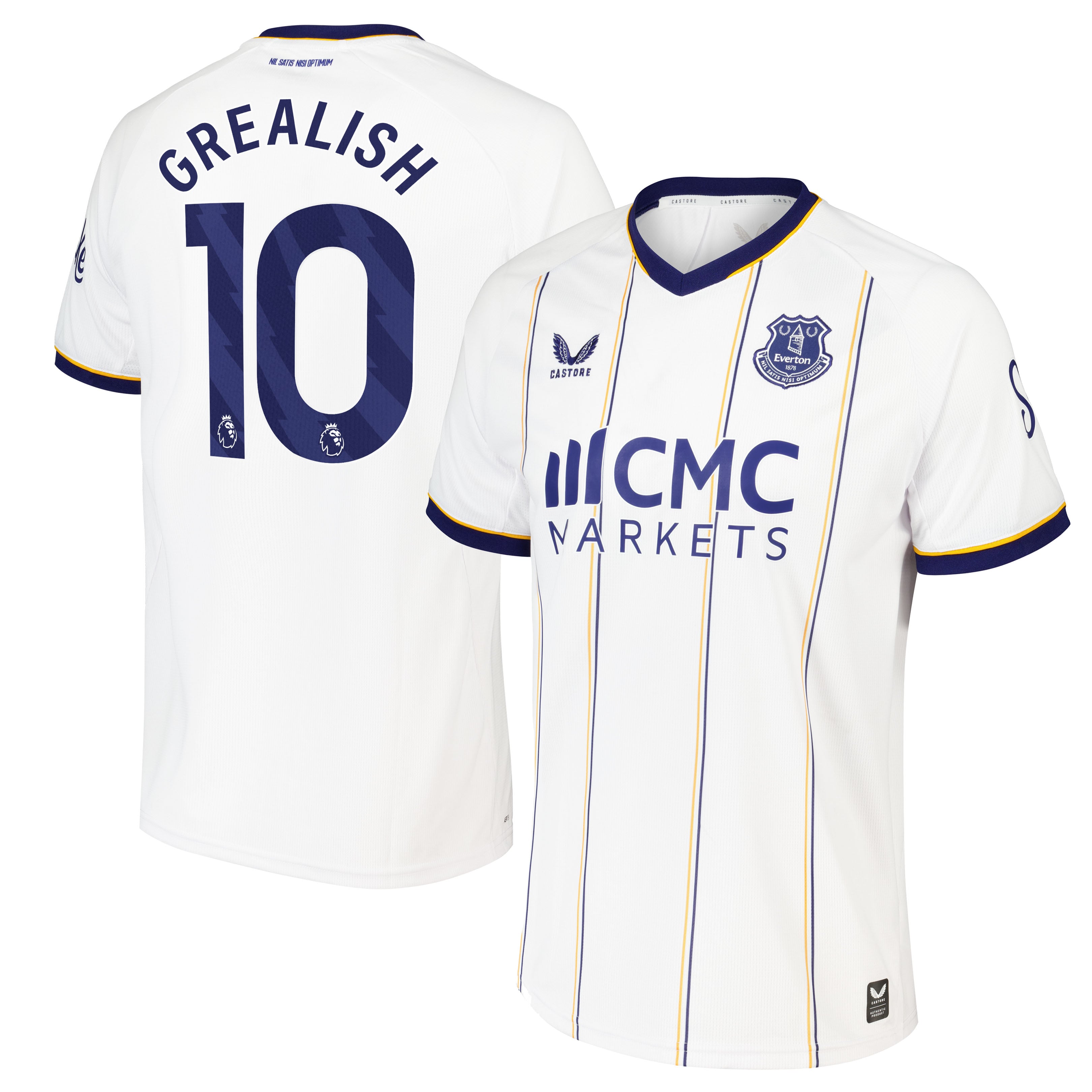 Everton Castore Away Replica Shirt 2026-27 with Grealish 10 printing