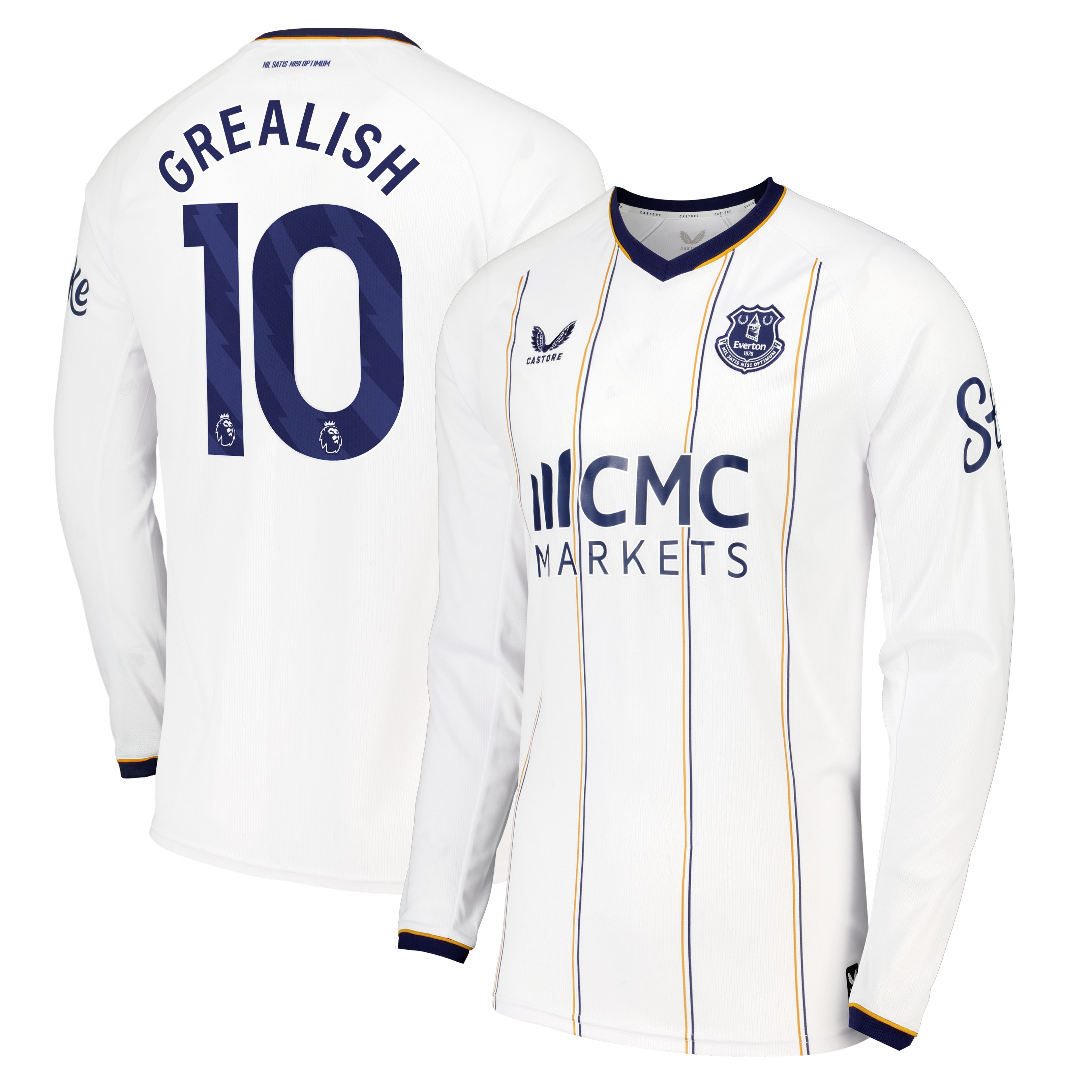 Everton Castore Away Replica Shirt 2026-27 - Long Sleeve with Grealish 10 printing, , rebel_hi-res