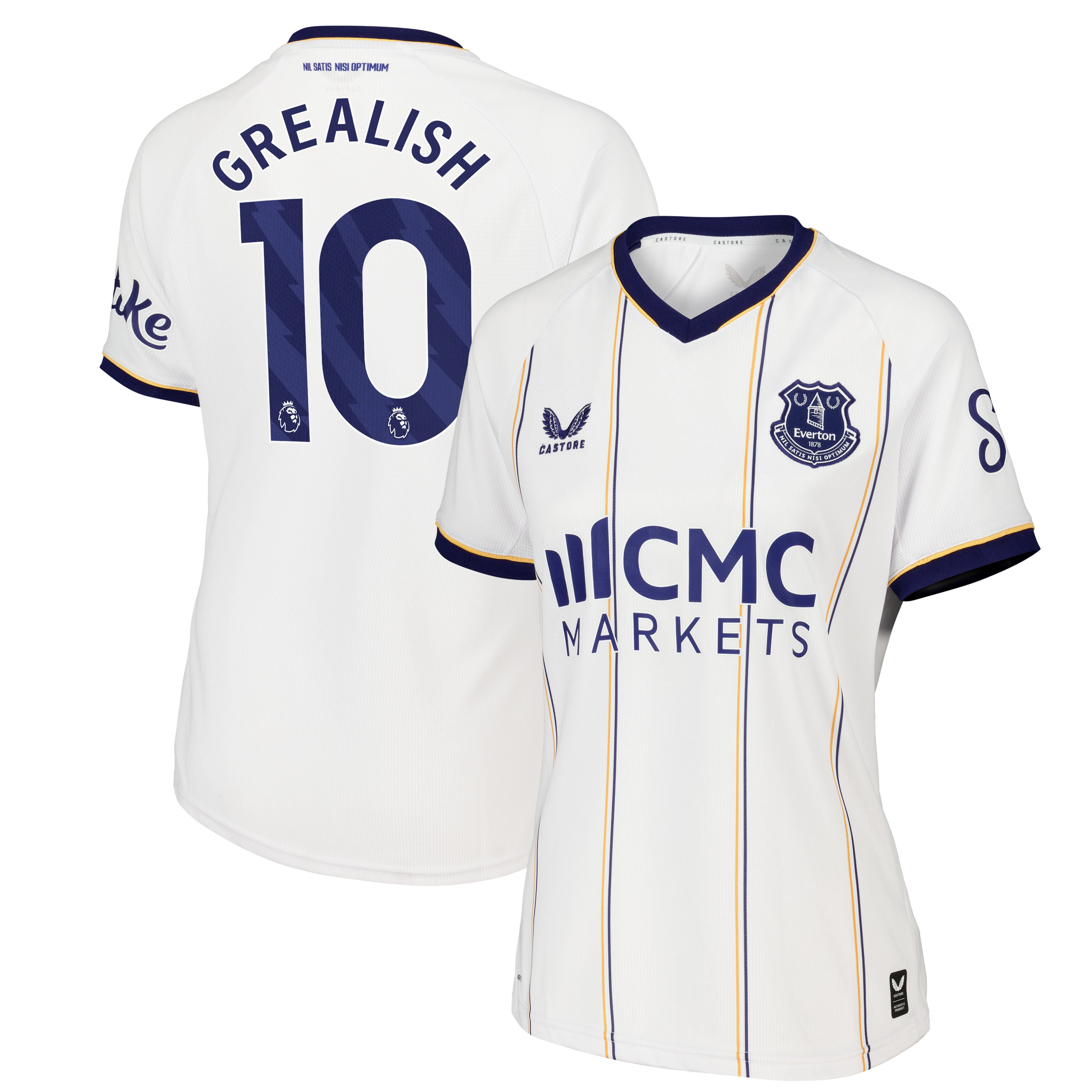 Everton Castore Away Replica Shirt 2026-27 - Womens with Grealish 10 printing