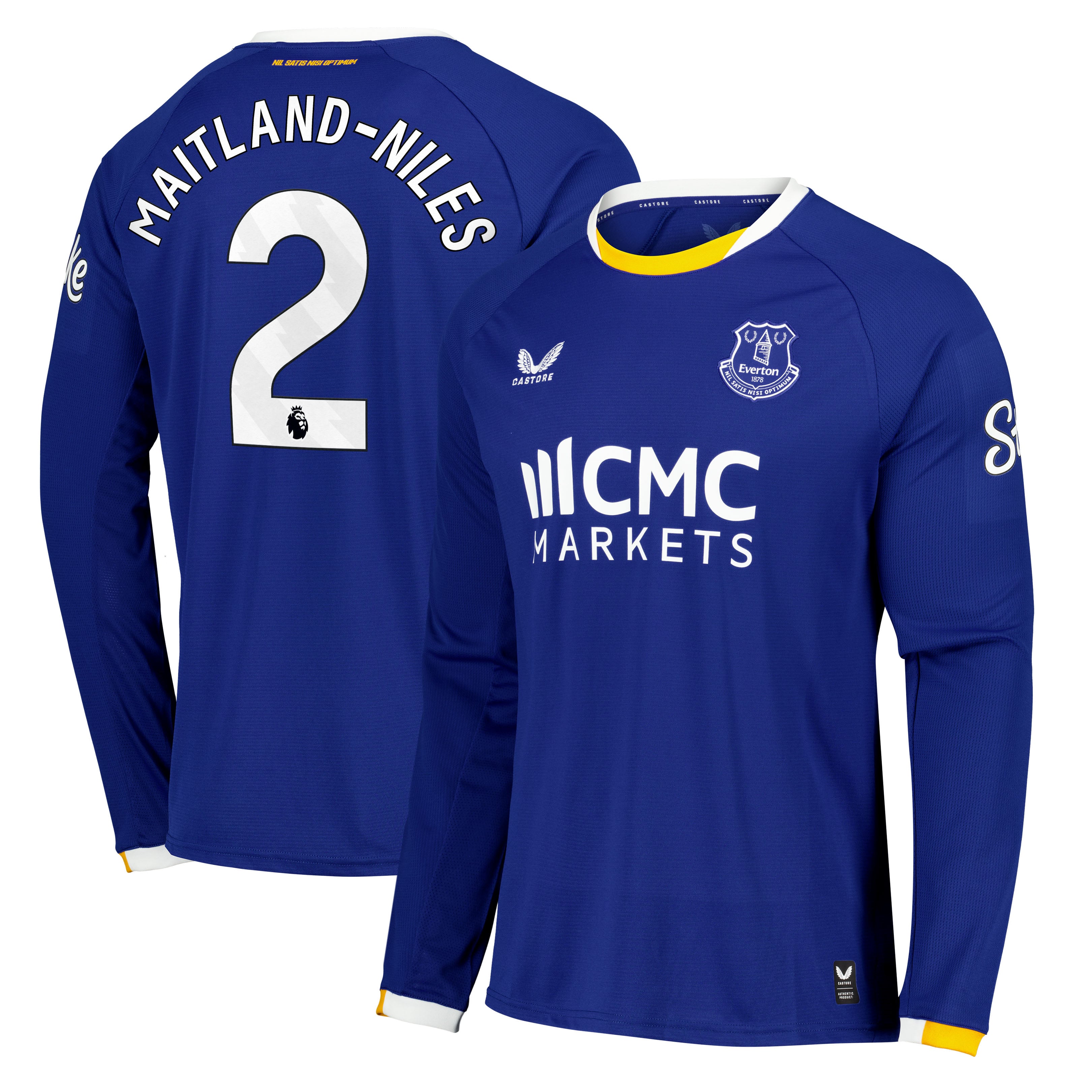 Everton Castore Home Replica Shirt 2026-27 - Long Sleeve with Maitland-Niles 2 printing