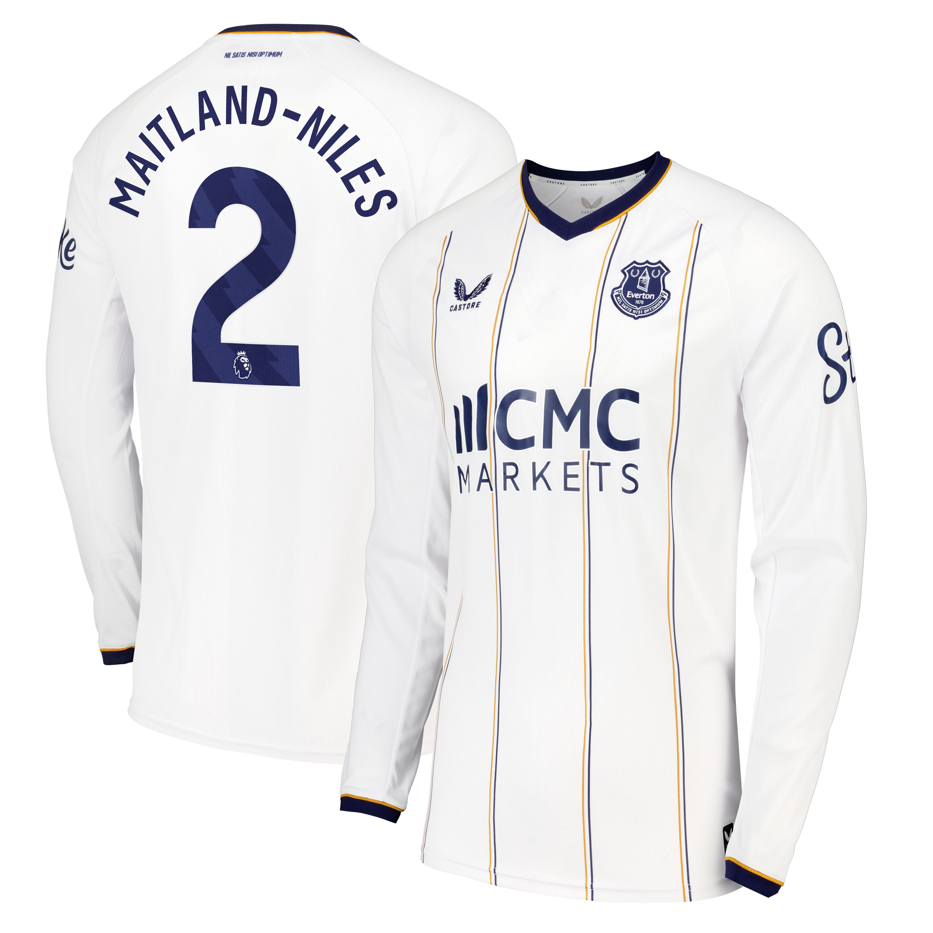 Everton Castore Away Replica Shirt 2026-27 - Long Sleeve with Maitland-Niles 2 printing