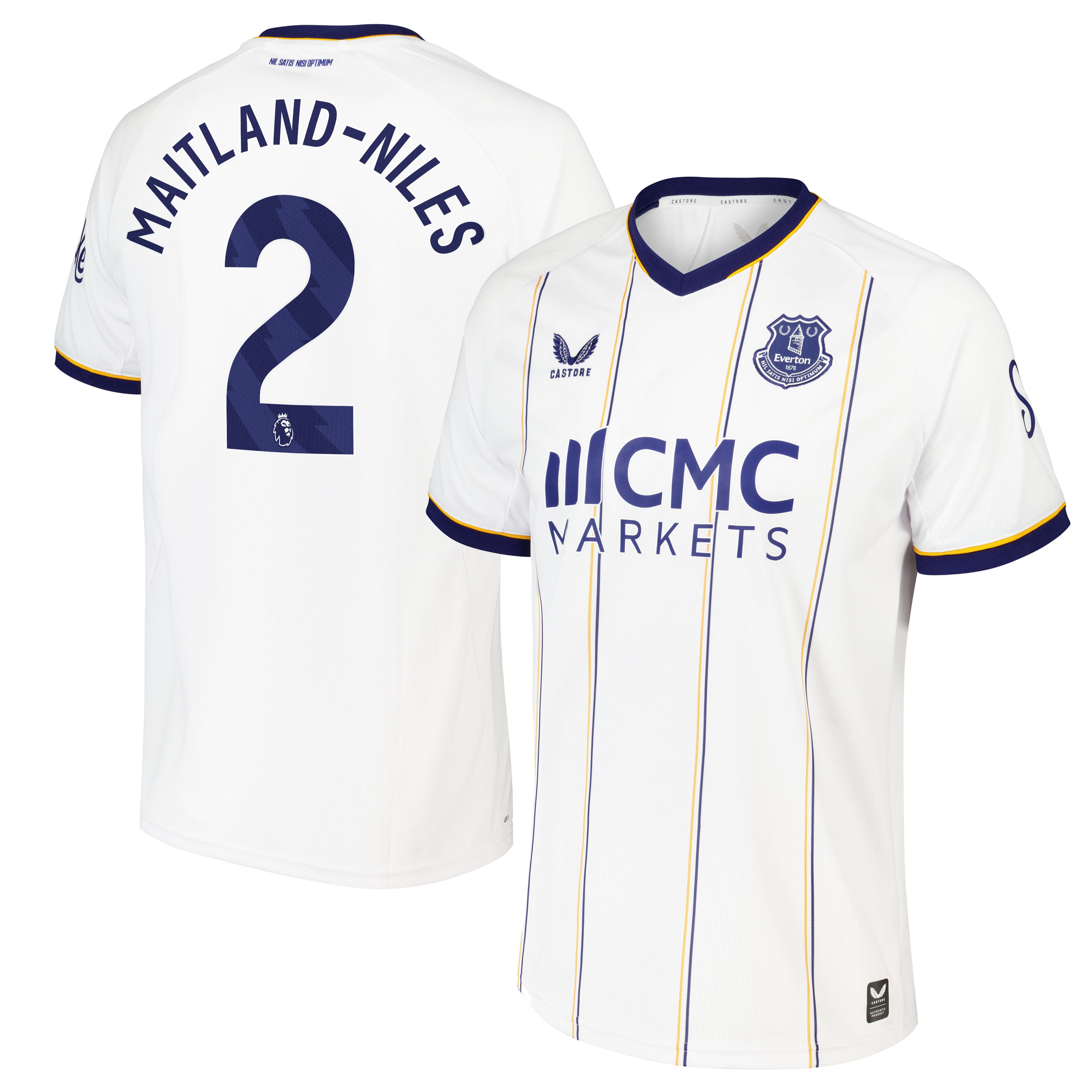 Everton Castore Away Replica Shirt 2026-27 with Maitland-Niles 2 printing