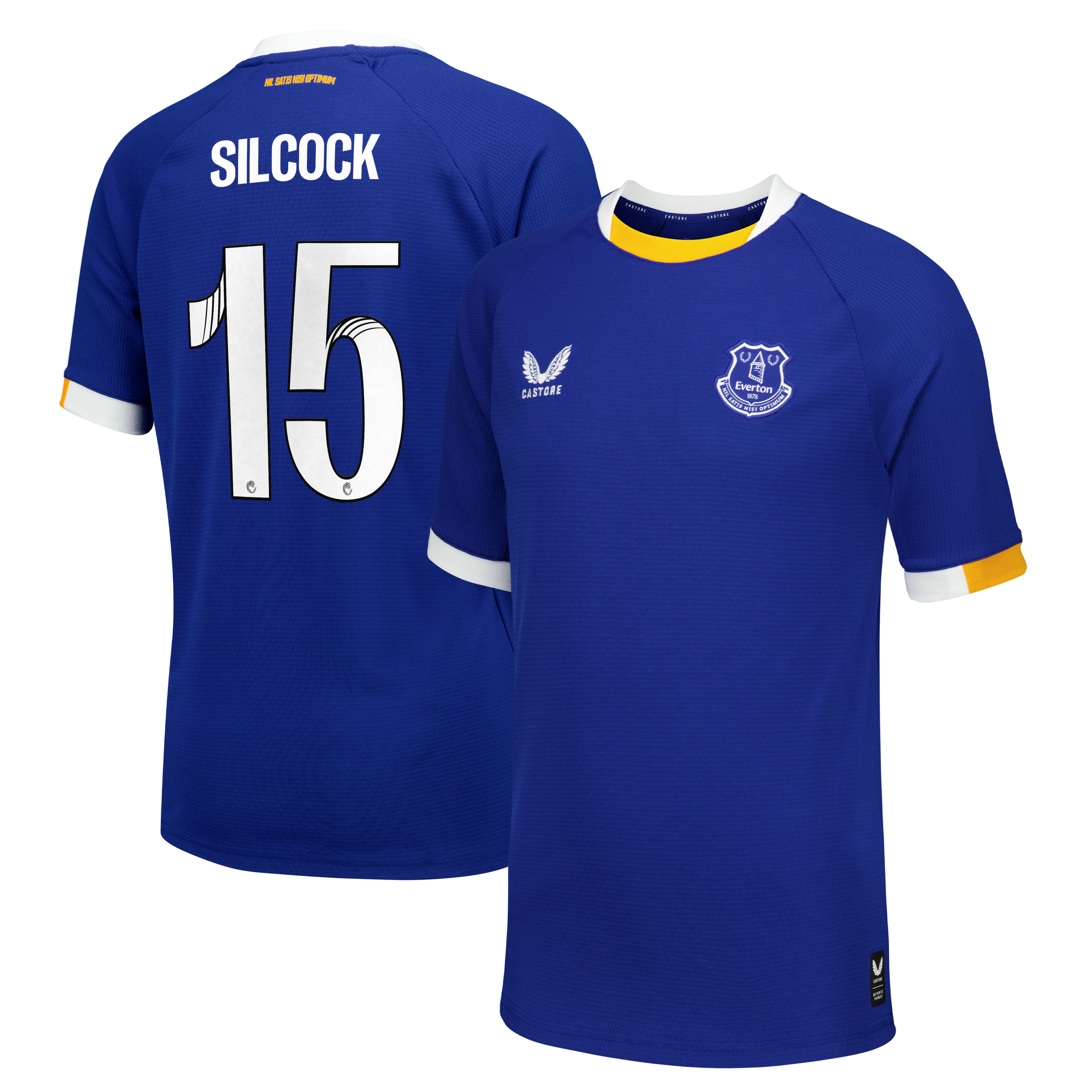 Everton WSL Castore Home Replica Shirt 2026-27 - Kids with Silcock 15 printing, , rebel_hi-res
