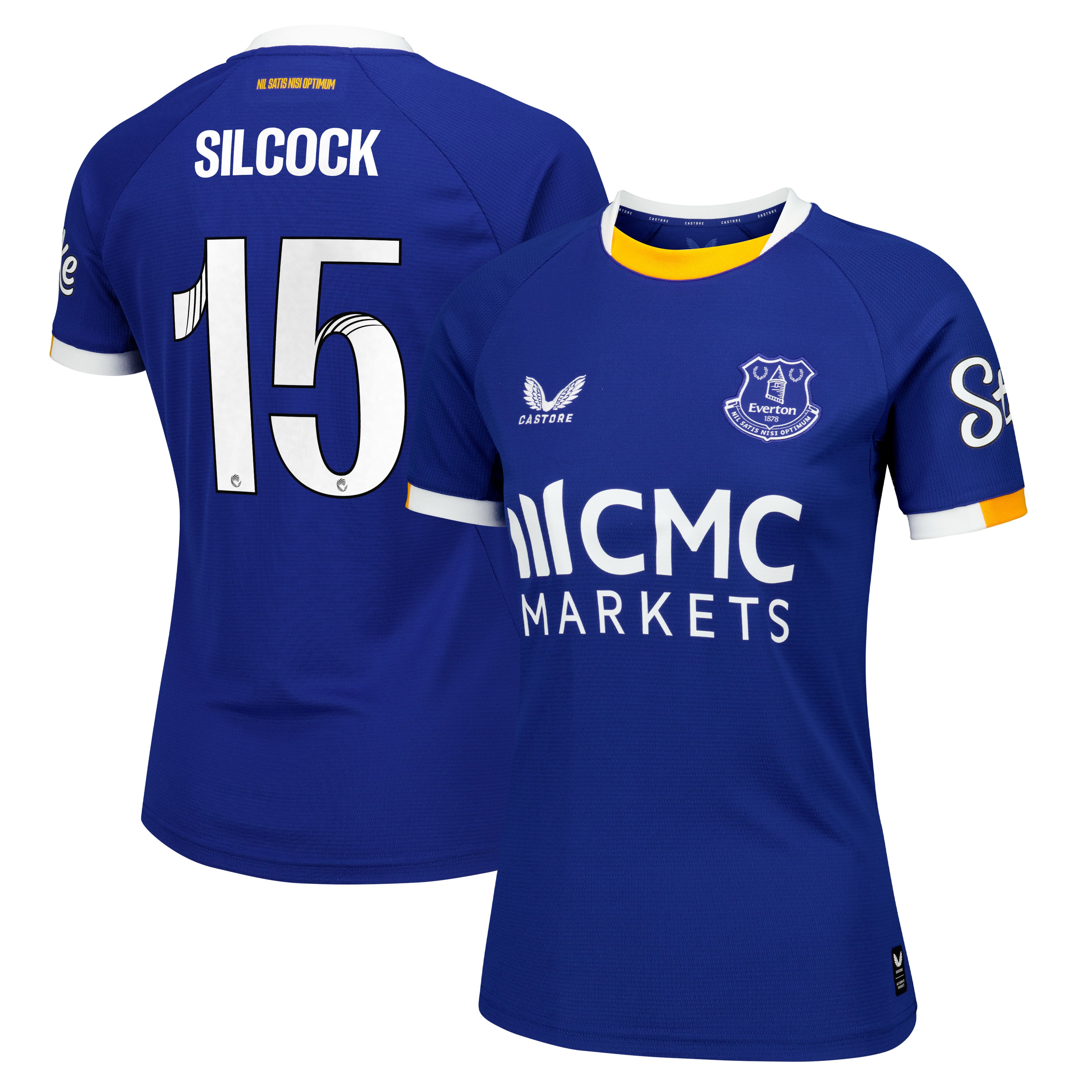 Everton WSL Castore Home Replica Shirt 2026-27 - Womens with Silcock 15 printing