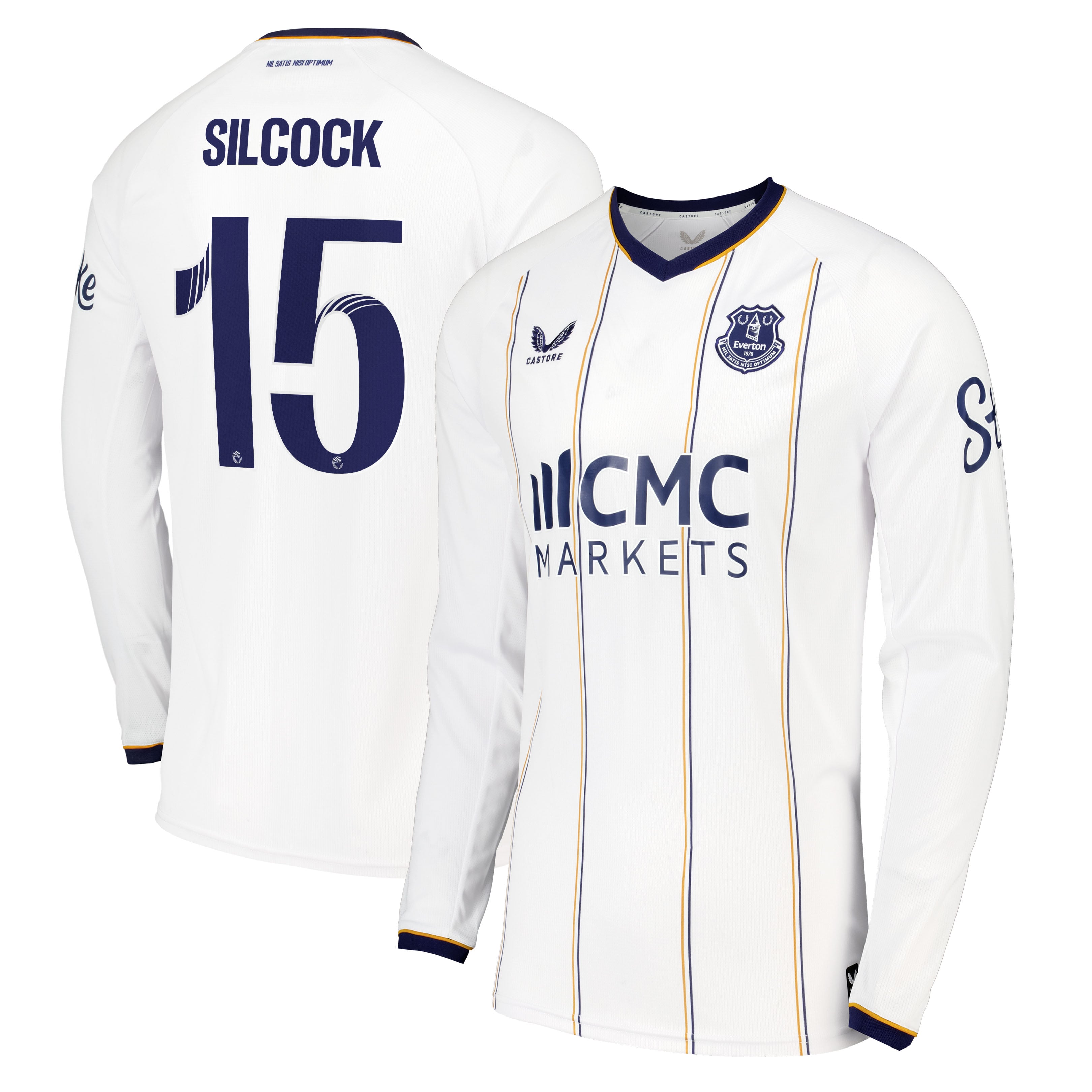Everton WSL Castore Away Replica Shirt 2026-27 - Long Sleeve with Silcock 15 printing