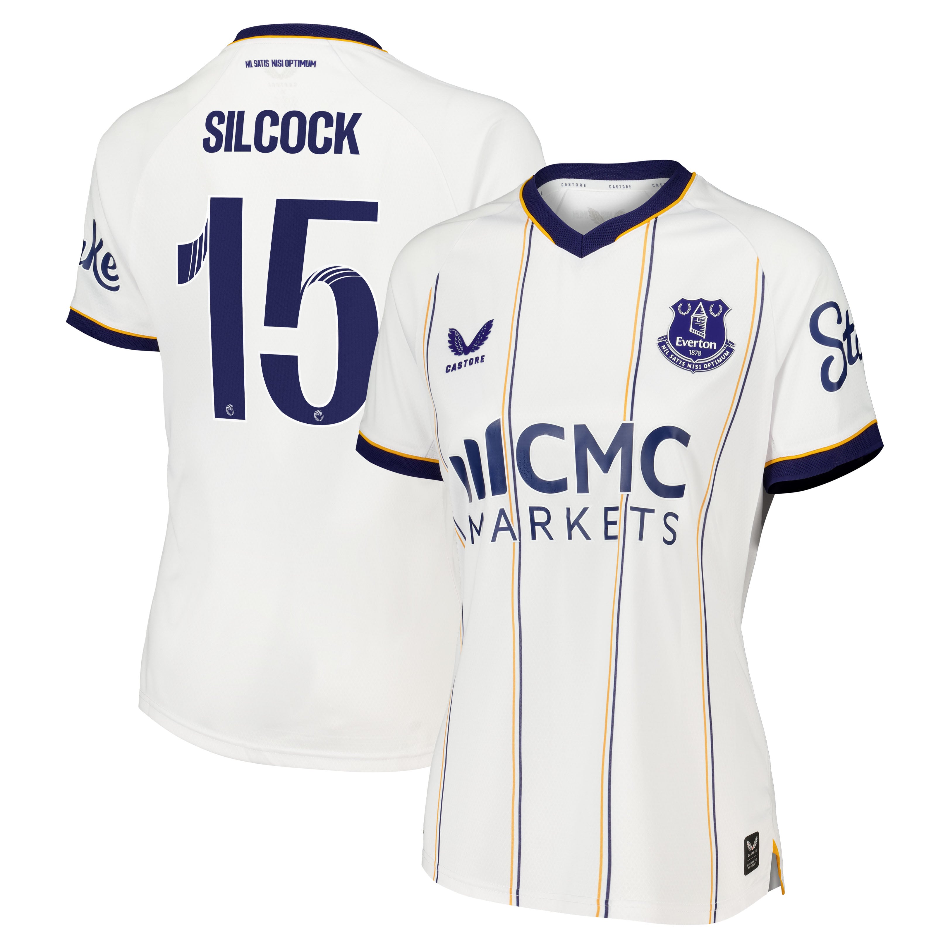 Everton WSL Castore Away Pro Shirt 2026-27 - Womens with Silcock 15 printing