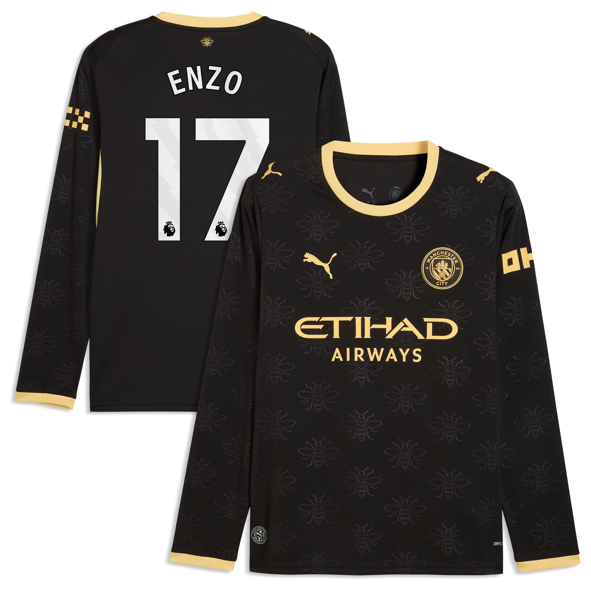 Manchester City Puma Away Shirt 2026-27 - Long Sleeve with Enzo 17 printing, , rebel_hi-res