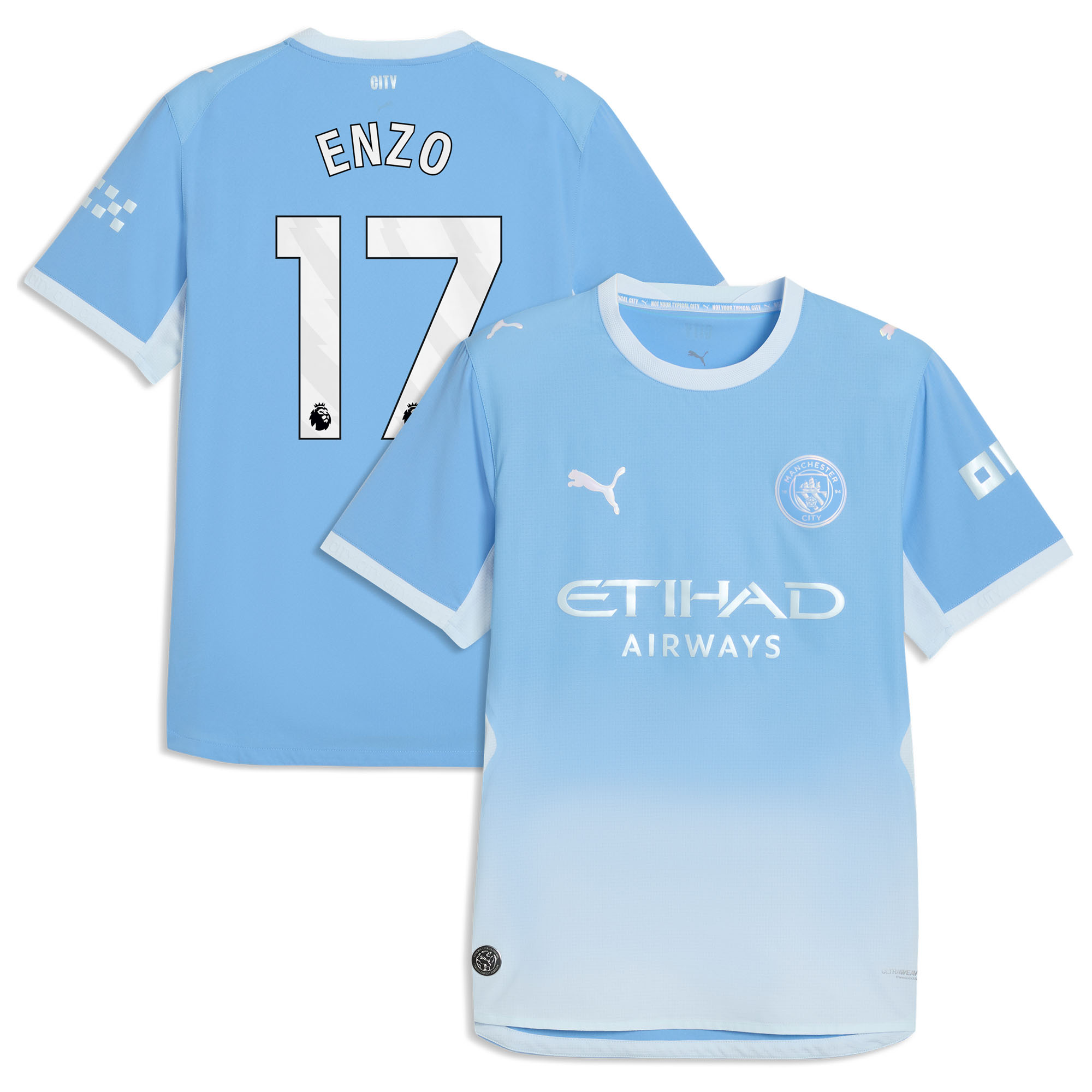 Manchester City Puma Authentic Home Shirt 2026-27 with Enzo 17 printing, , rebel_hi-res