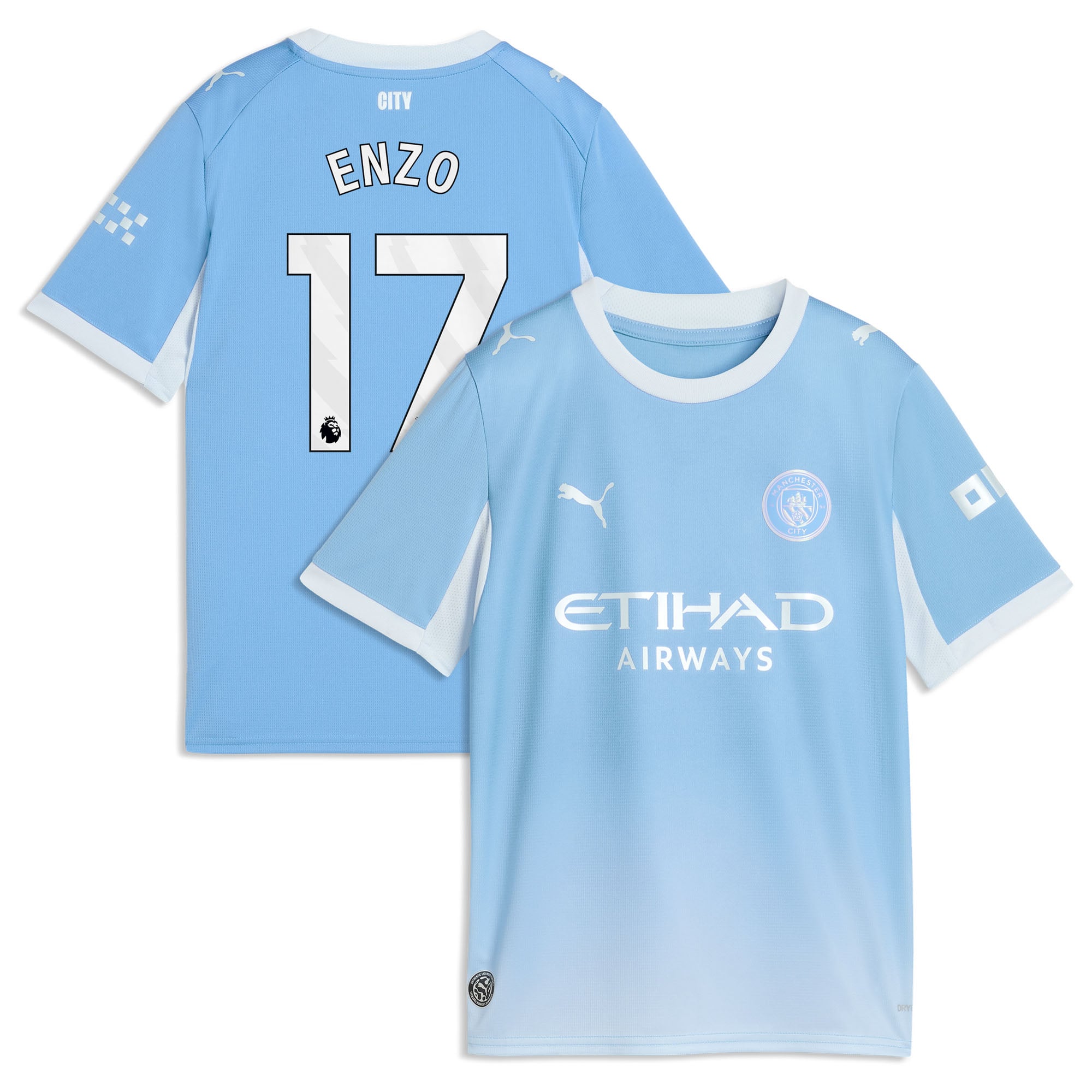 Manchester City Puma Home Shirt 2026-27 - Kids with Enzo 17 printing, , rebel_hi-res