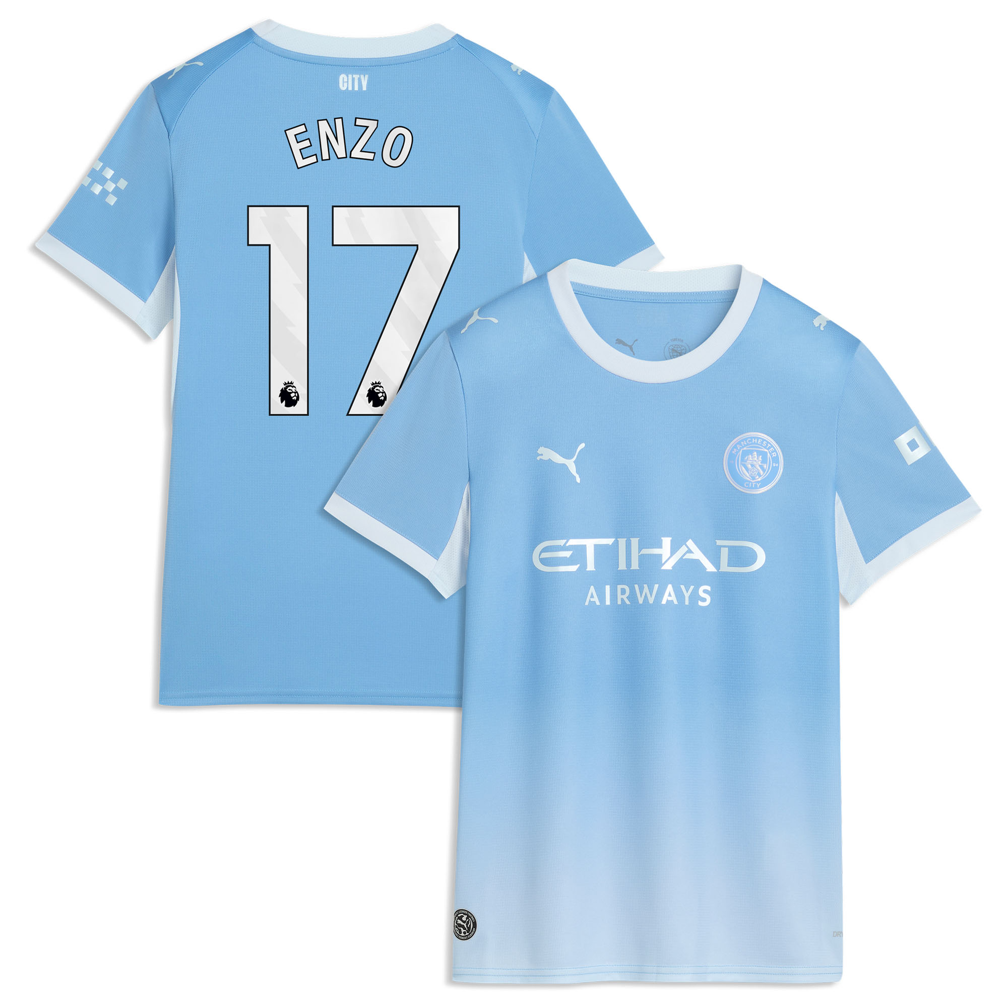 Manchester City Puma Home Shirt 2026-27 - Womens with Enzo 17 printing, , rebel_hi-res