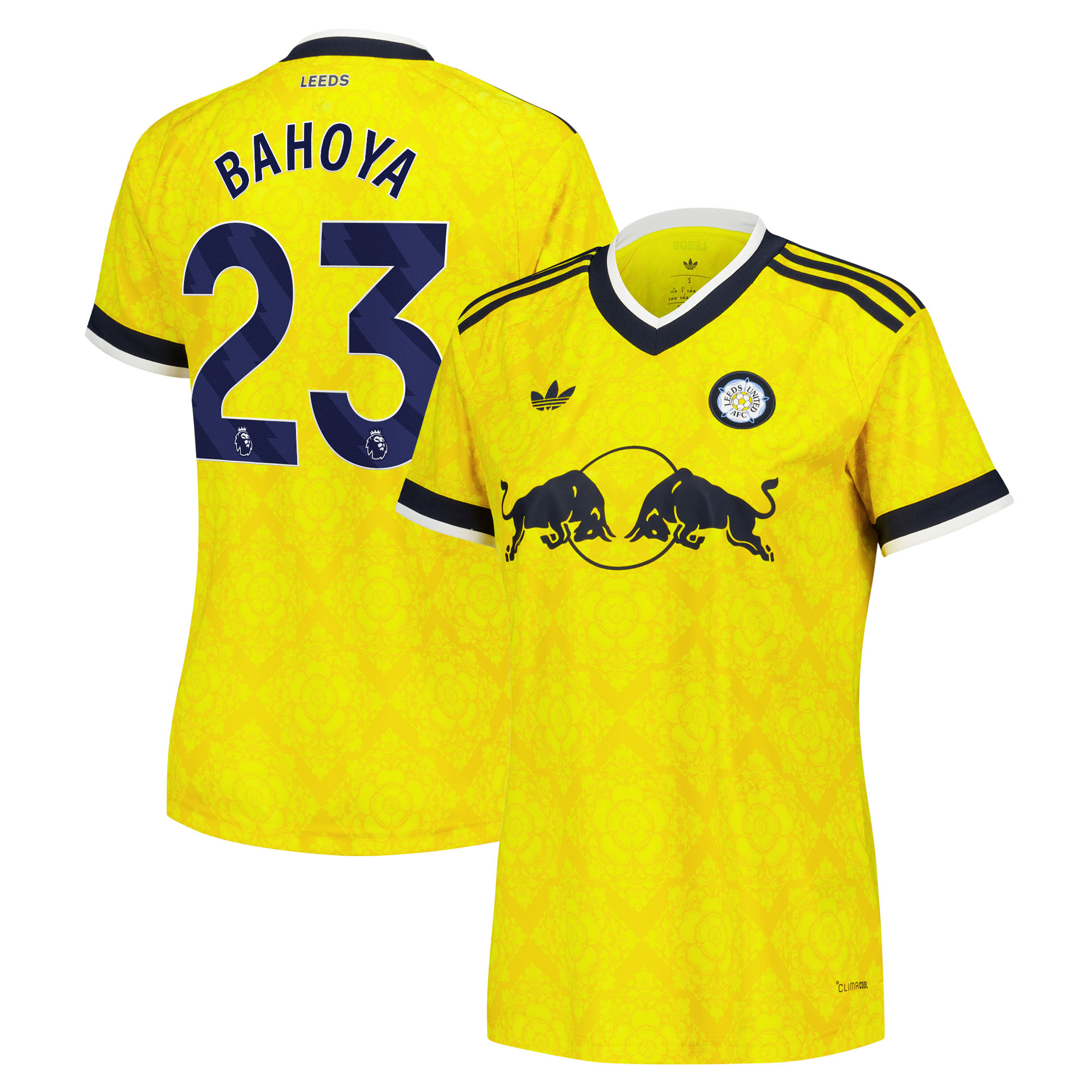 Leeds United adidas Away Shirt 2026-27 - Womens with Bahoya 23 printing, , rebel_hi-res