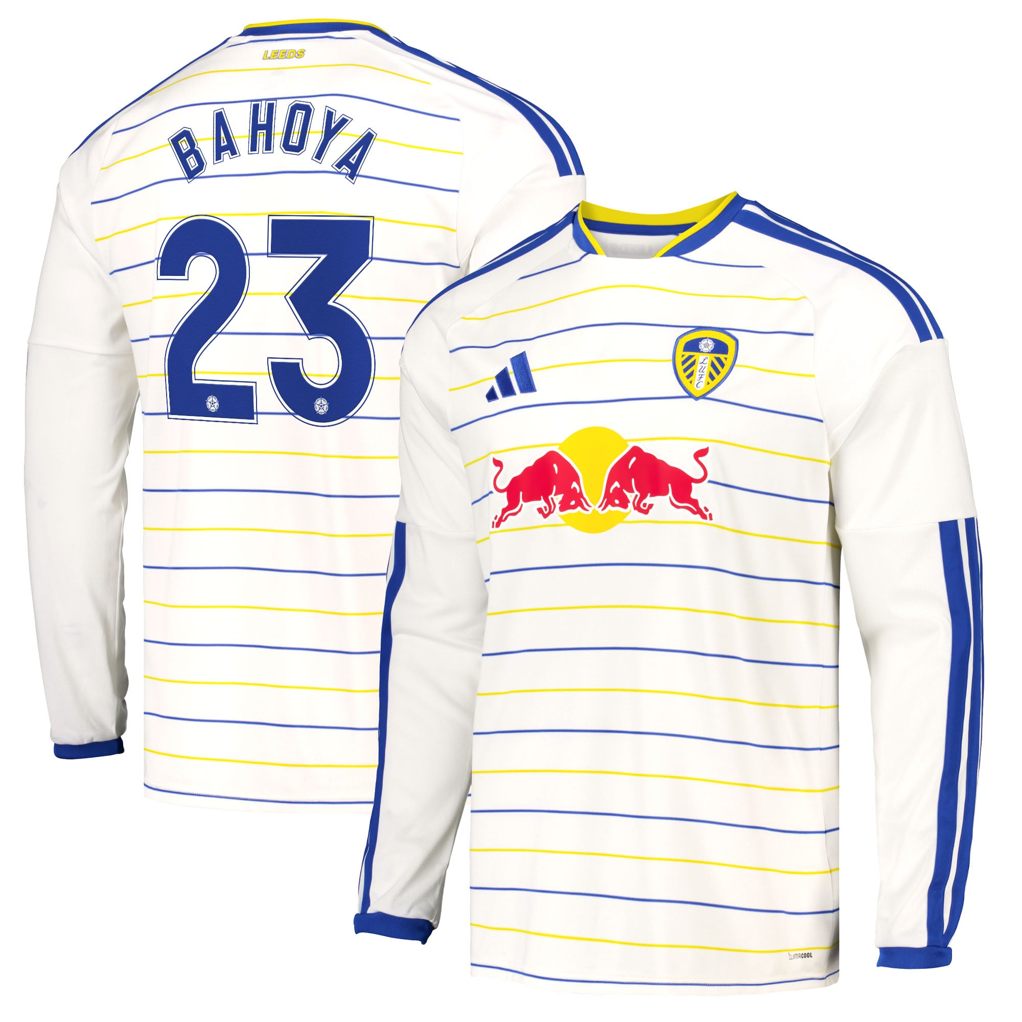 Leeds United adidas Home Shirt 2026-27 - Long Sleeve with Bahoya 23 Cup printing, , rebel_hi-res