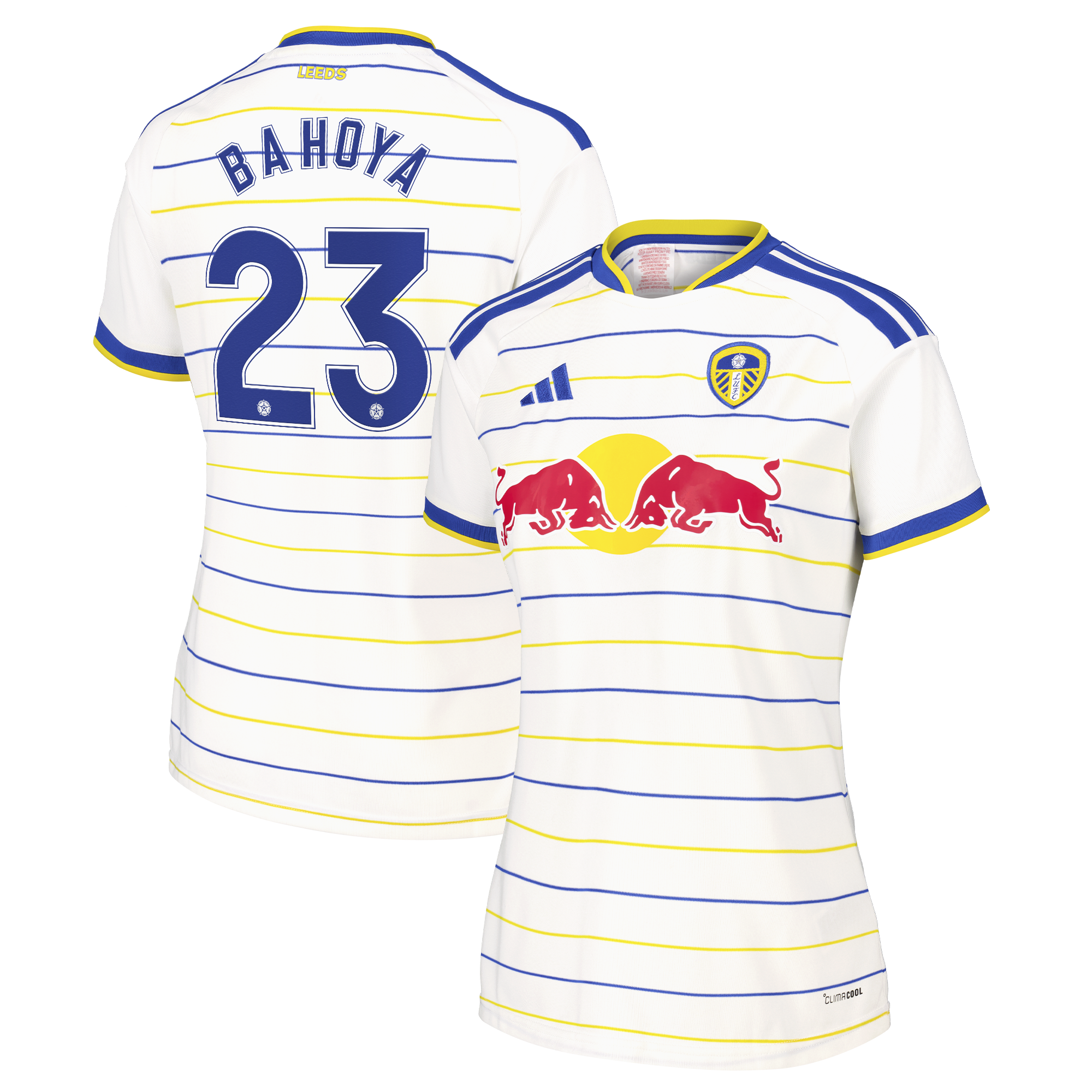 Leeds United adidas Home Shirt 2026-27 - Womens with Bahoya 23 Cup printing, , rebel_hi-res