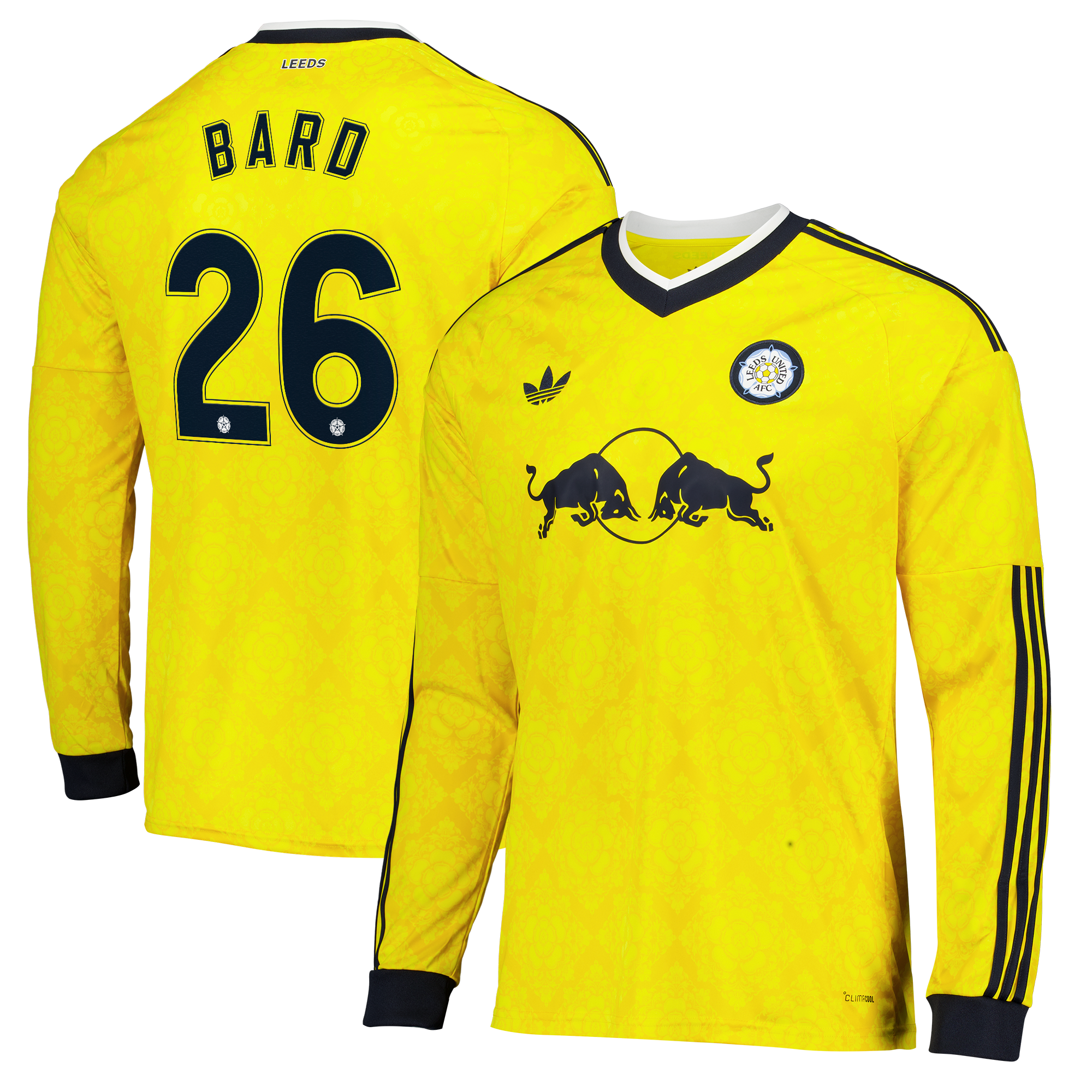 Leeds United adidas Away Shirt 2026-27 - Long Sleeve with Bard 26 Cup printing, , rebel_hi-res