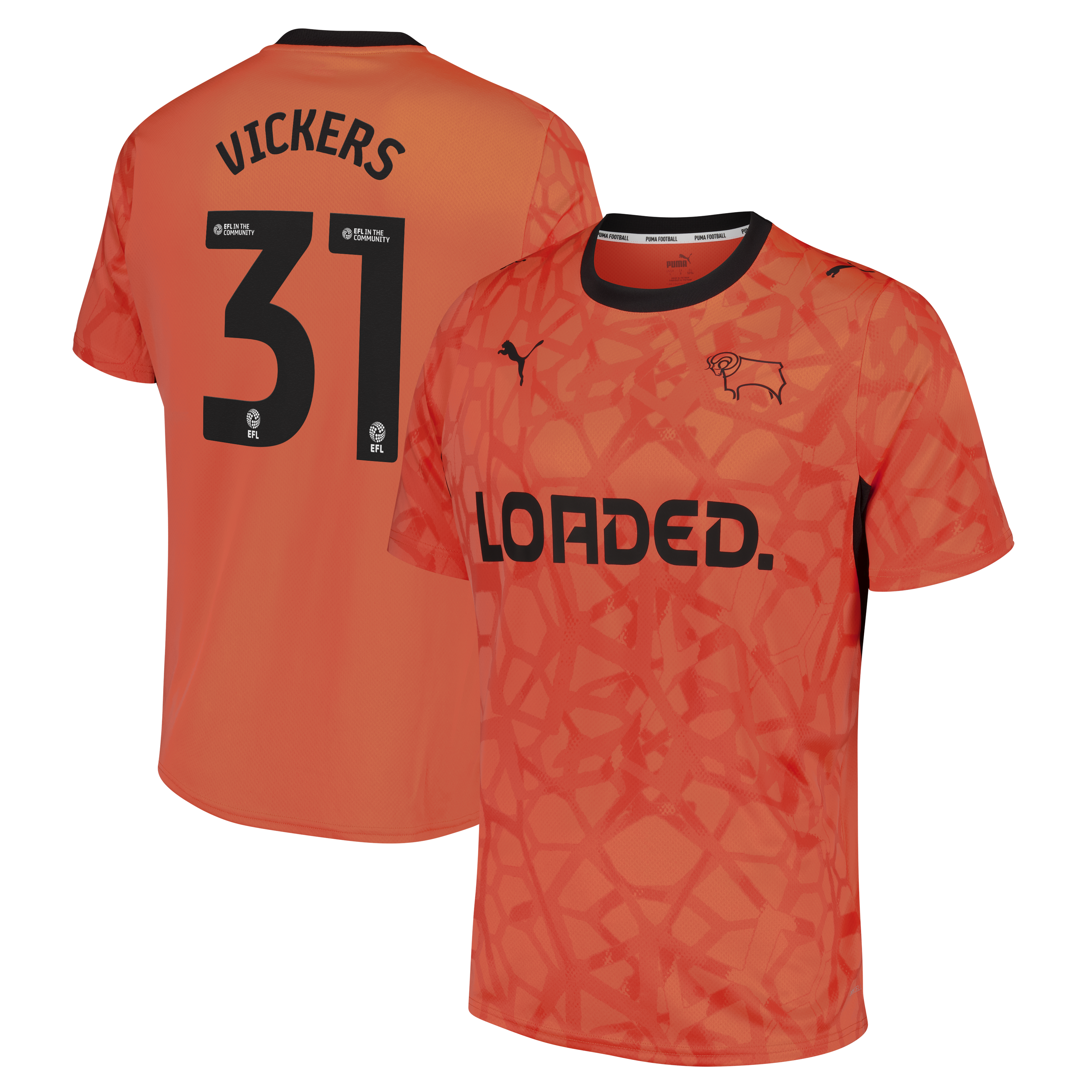 Derby County PUMA Goalkeeper Shirt 2026-27 with Vickers 31 printing, , rebel_hi-res