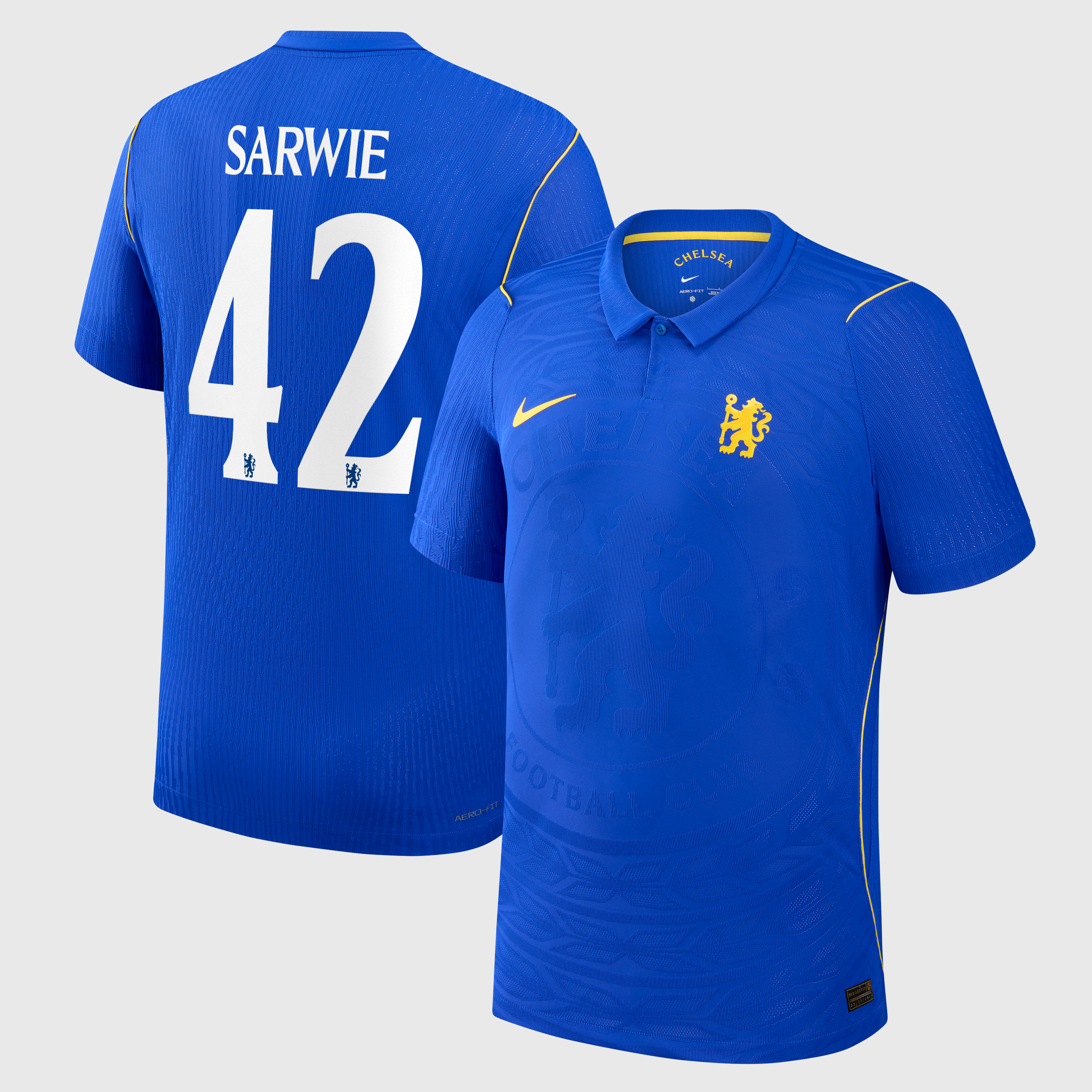 Chelsea Cup Nike Home Aero-FIT Match Shirt 2026-27 - Kids with Sarwie 42 printing, , rebel_hi-res