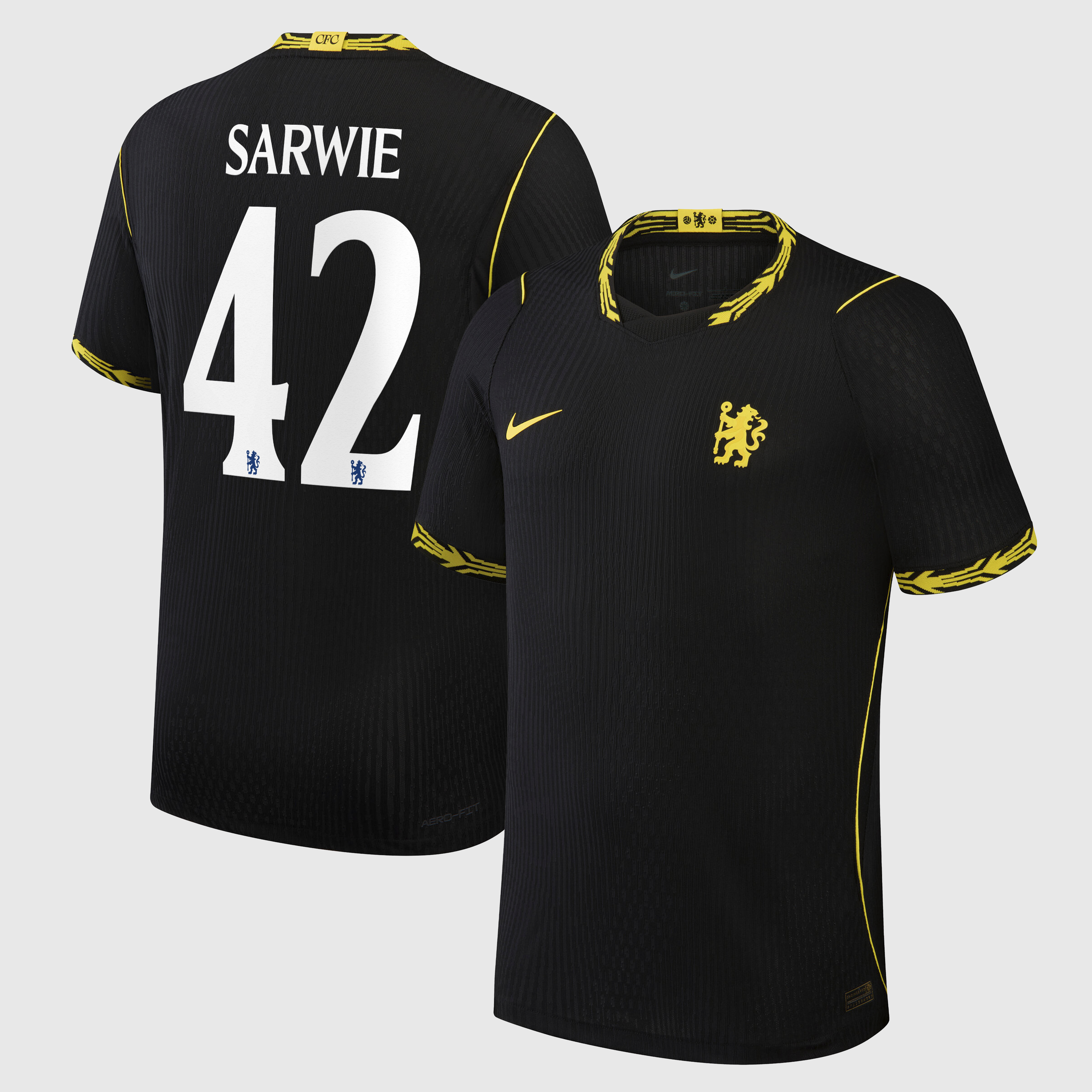 Chelsea Cup Nike Aero-FIT Away Match Shirt 2026-27 with Sarwie 42 printing, , rebel_hi-res