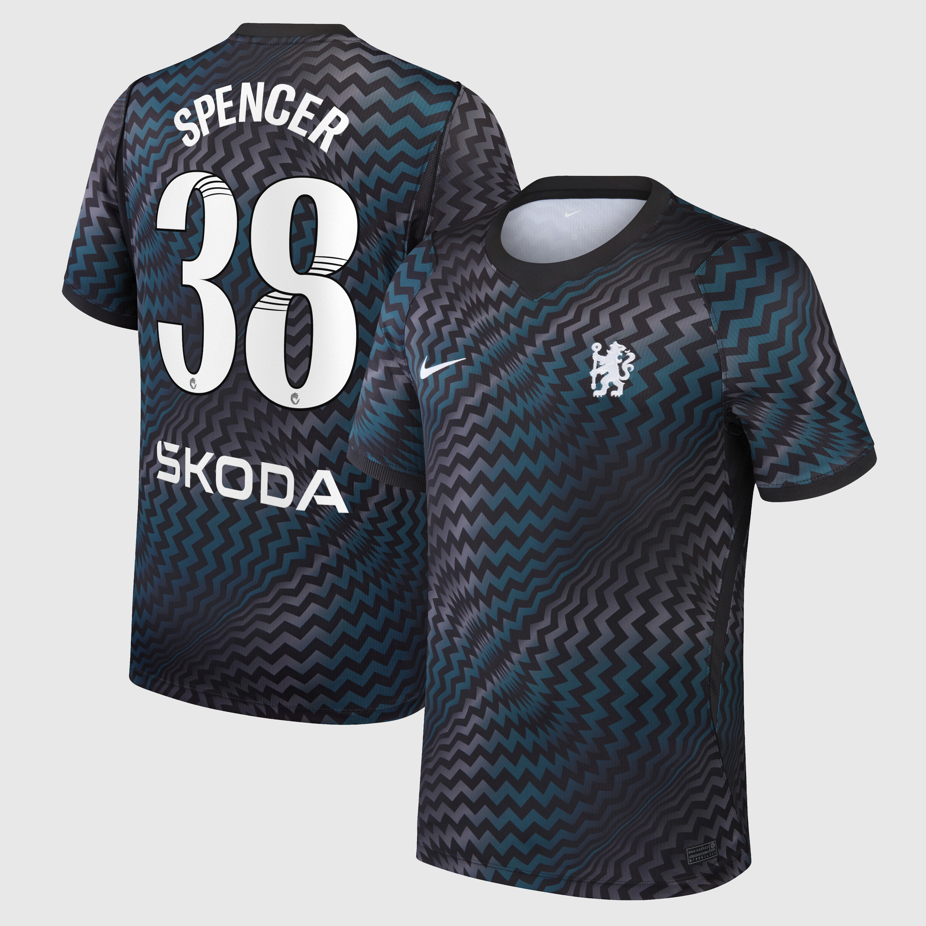 Chelsea WSL Nike Goalkeeper Stadium Shirt 2026-27 with Spencer 38 printing, , rebel_hi-res