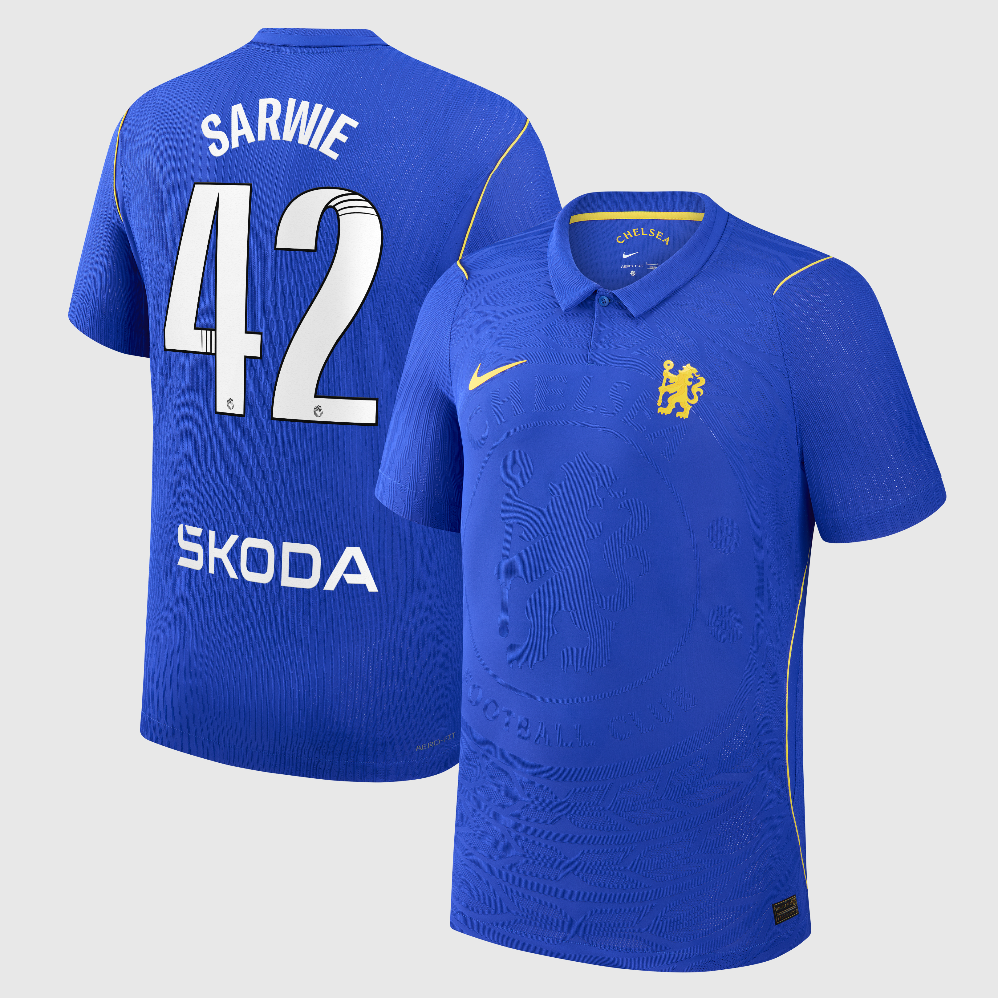 Chelsea WSL Nike Home Aero-FIT Match Shirt 2026-27 with Sarwie 42 printing, , rebel_hi-res