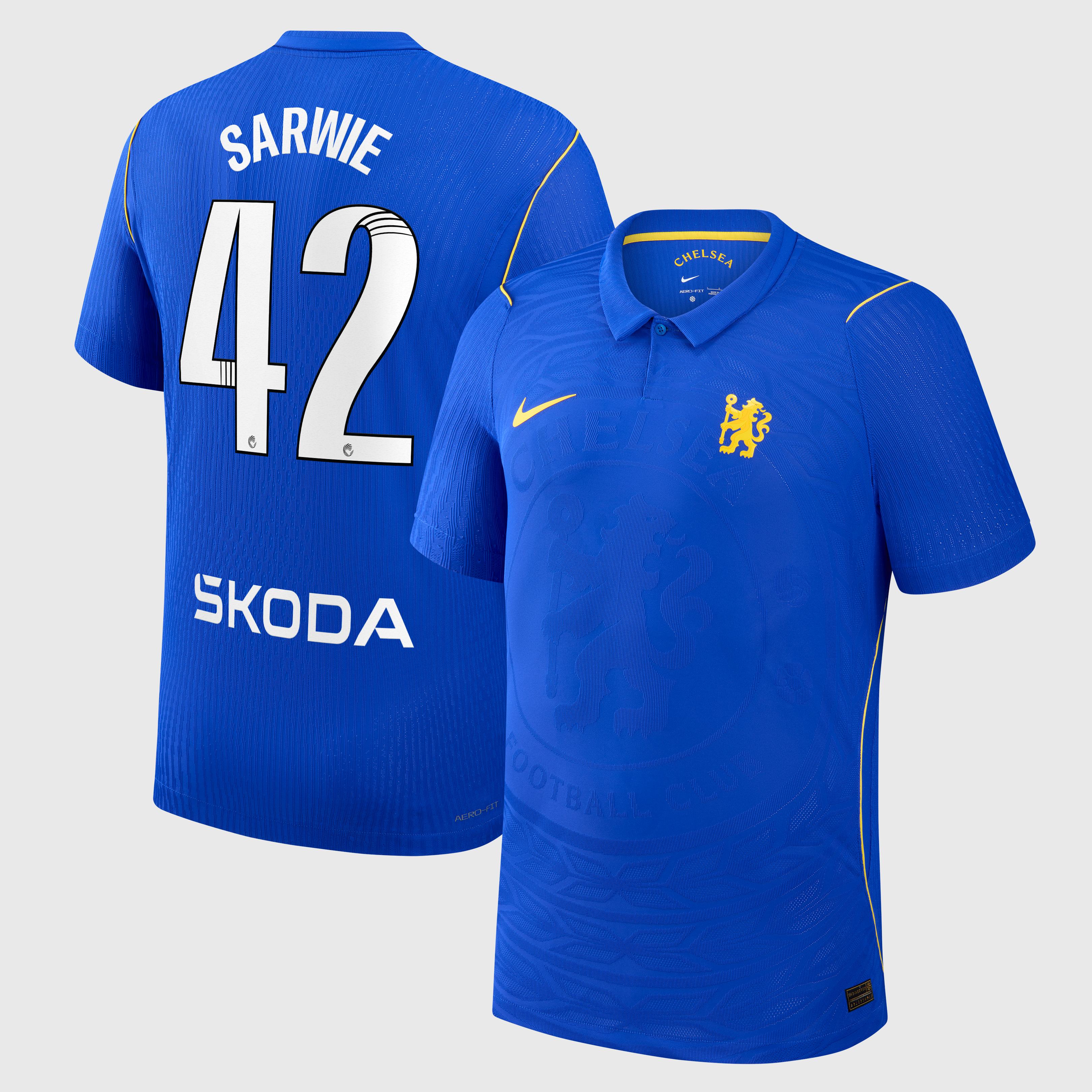 Chelsea WSL Nike Home Aero-FIT Match Shirt 2026-27 - Kids with Sarwie 42 printing, , rebel_hi-res