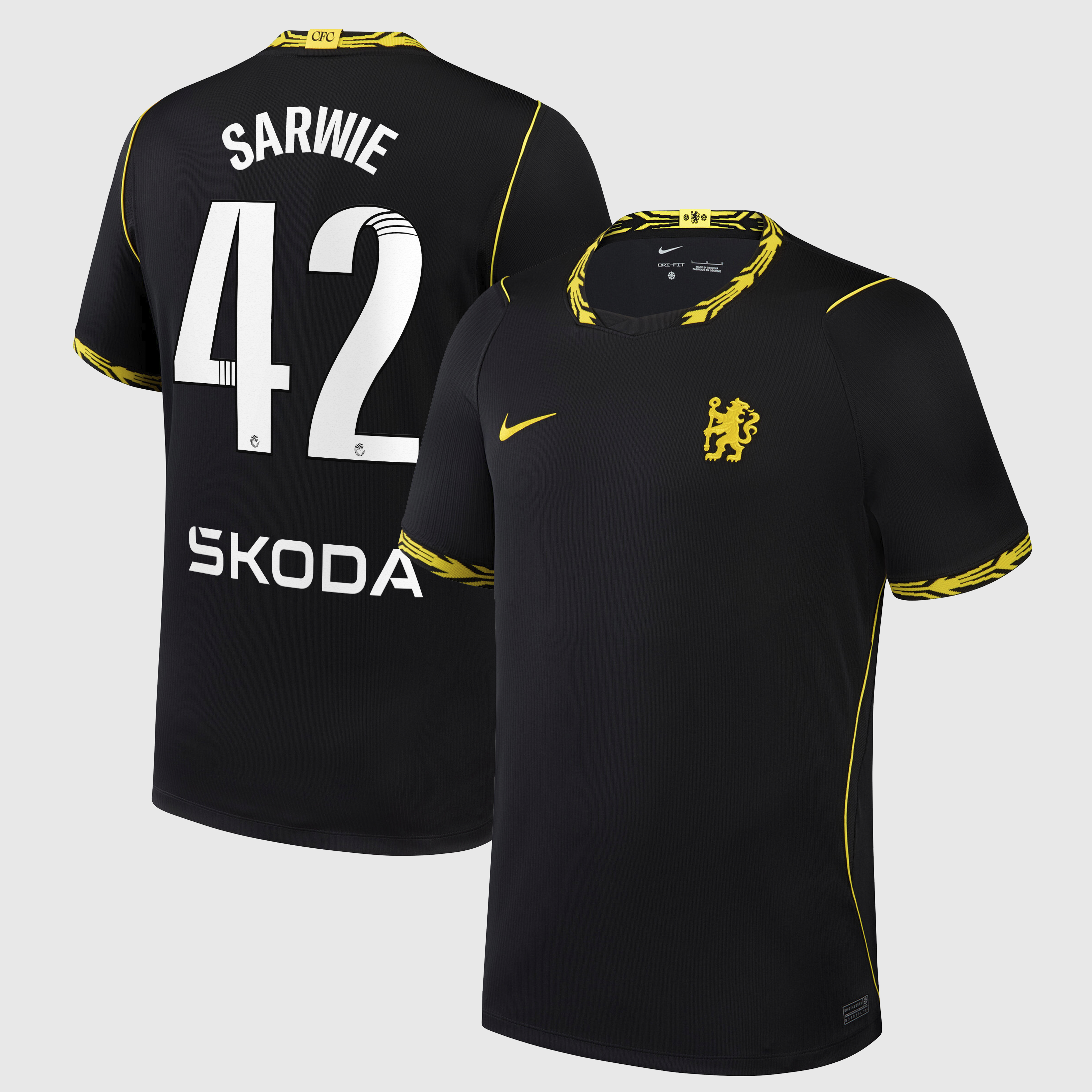 Chelsea WSL Nike Away Stadium Shirt 2026-27 with Sarwie 42 printing, , rebel_hi-res