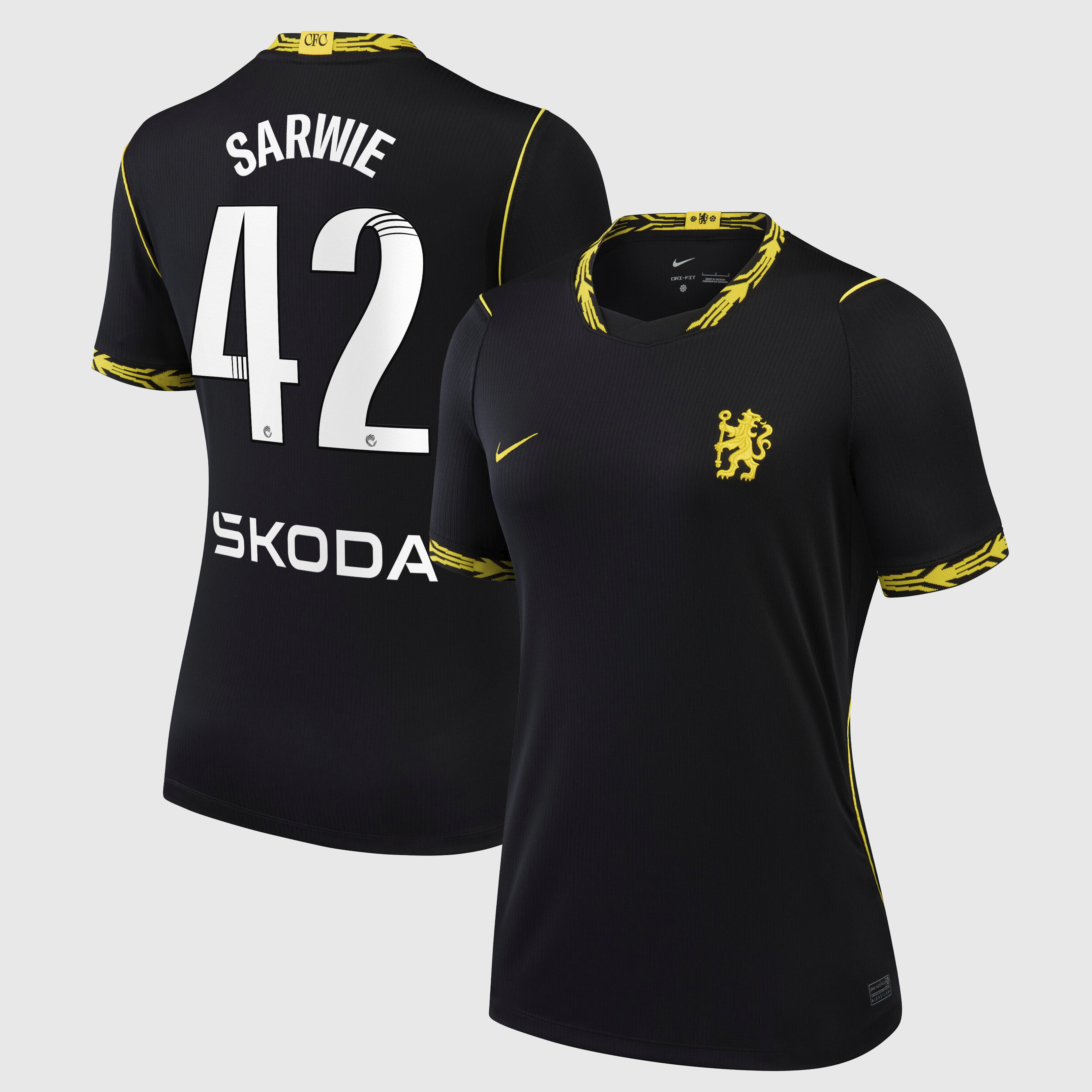 Chelsea WSL Nike Away Stadium Shirt 2026-27 - Womens with Sarwie 42 printing, , rebel_hi-res