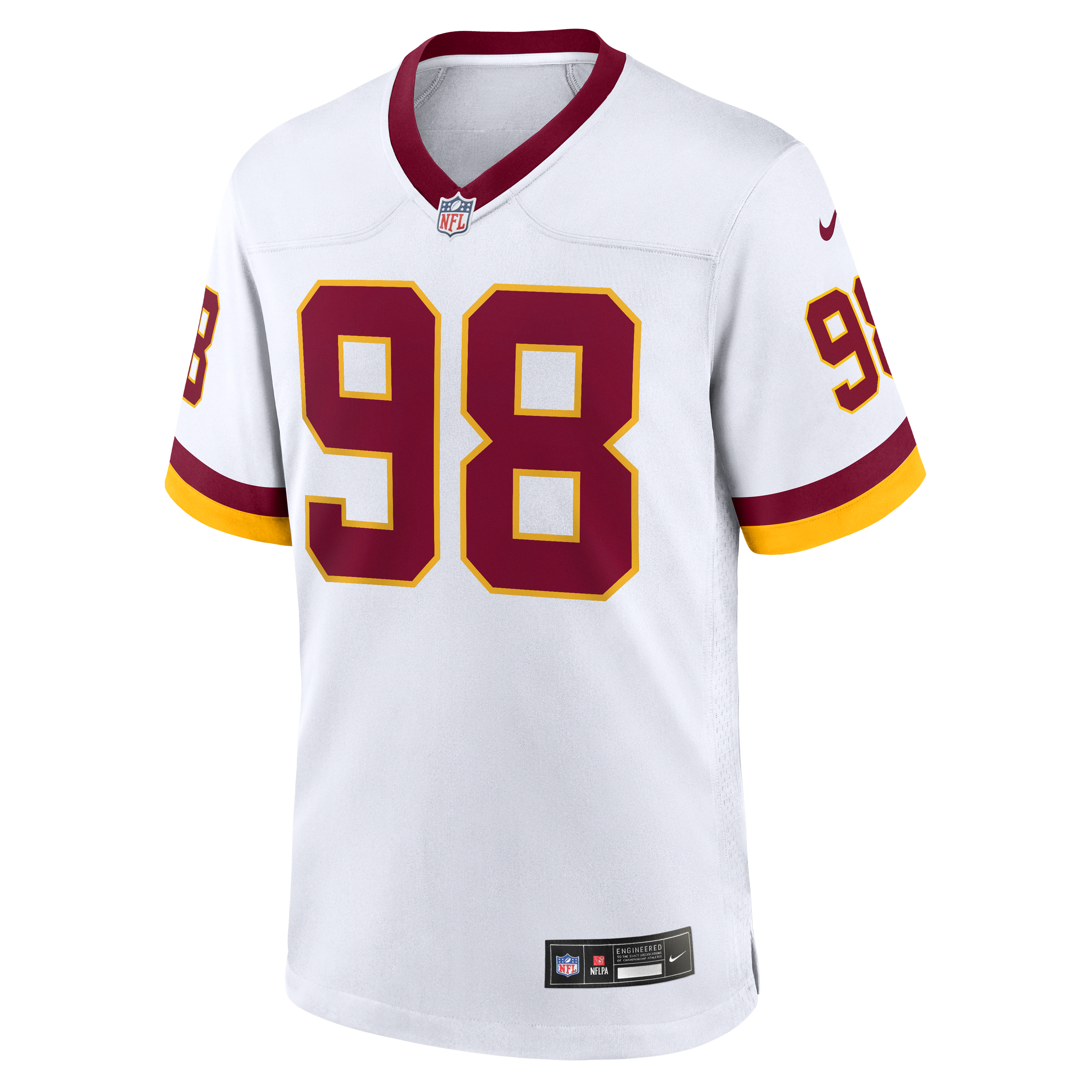 Washington Commanders Nike Game Jersey Road - White - Odafe Oweh - Mens, , rebel_hi-res