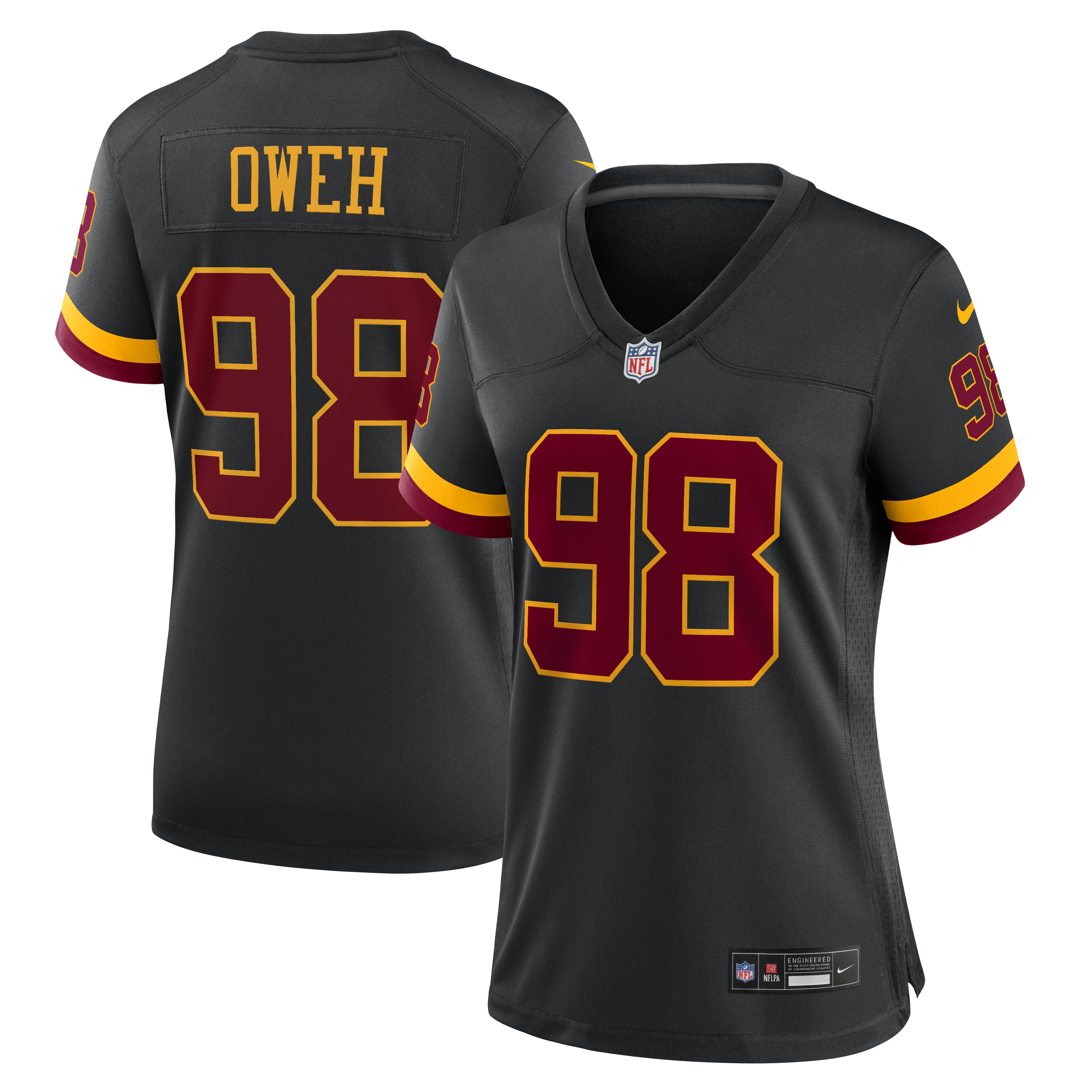 Washington Commanders Nike Game Alternate Jersey - Black - Odafe Oweh - Womens, , rebel_hi-res