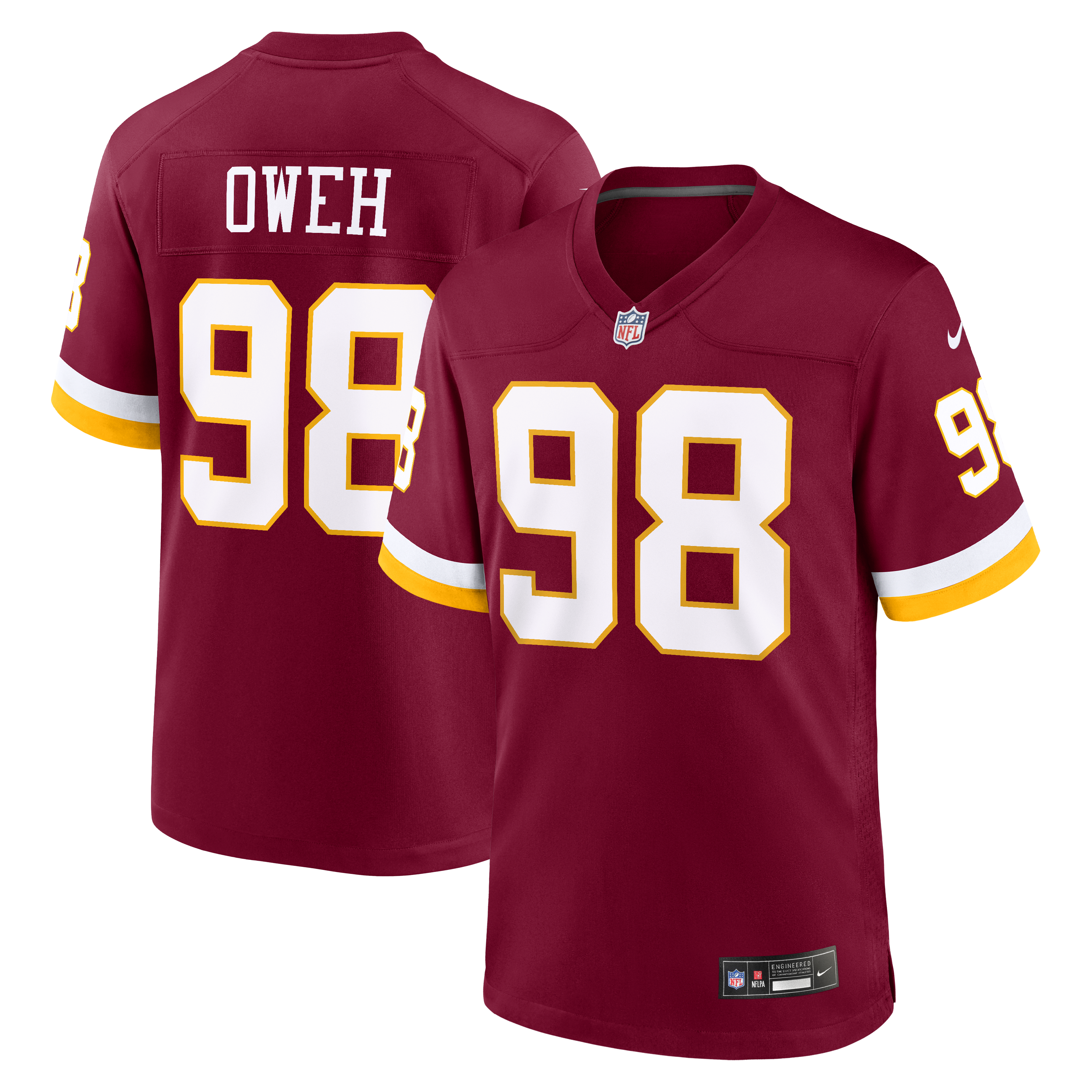Washington Commanders Nike Home Game Jersey - Burgandy - Odafe Oweh - Youth, , rebel_hi-res