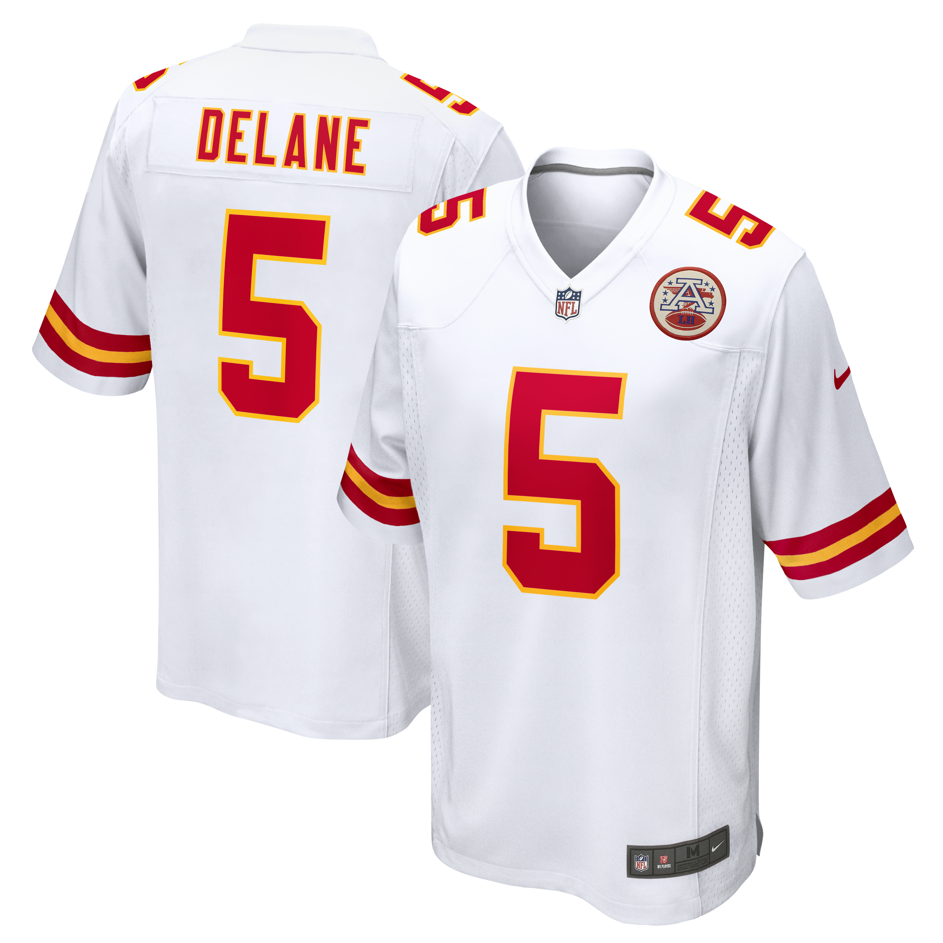 Kansas City Chiefs Nike Game Road Jersey - White - Mansoor Delane - Mens, , rebel_hi-res