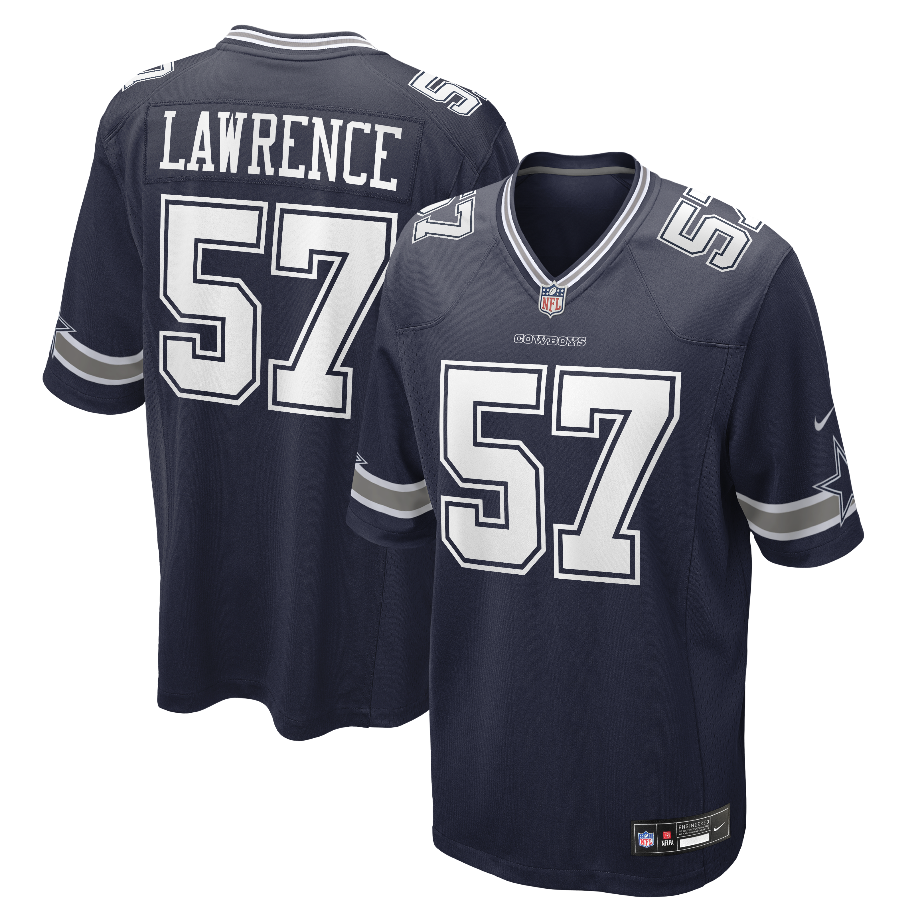 Dallas Cowboys Nike Home Game Jersey - Navy - Malachi Lawrence - Mens, , rebel_hi-res