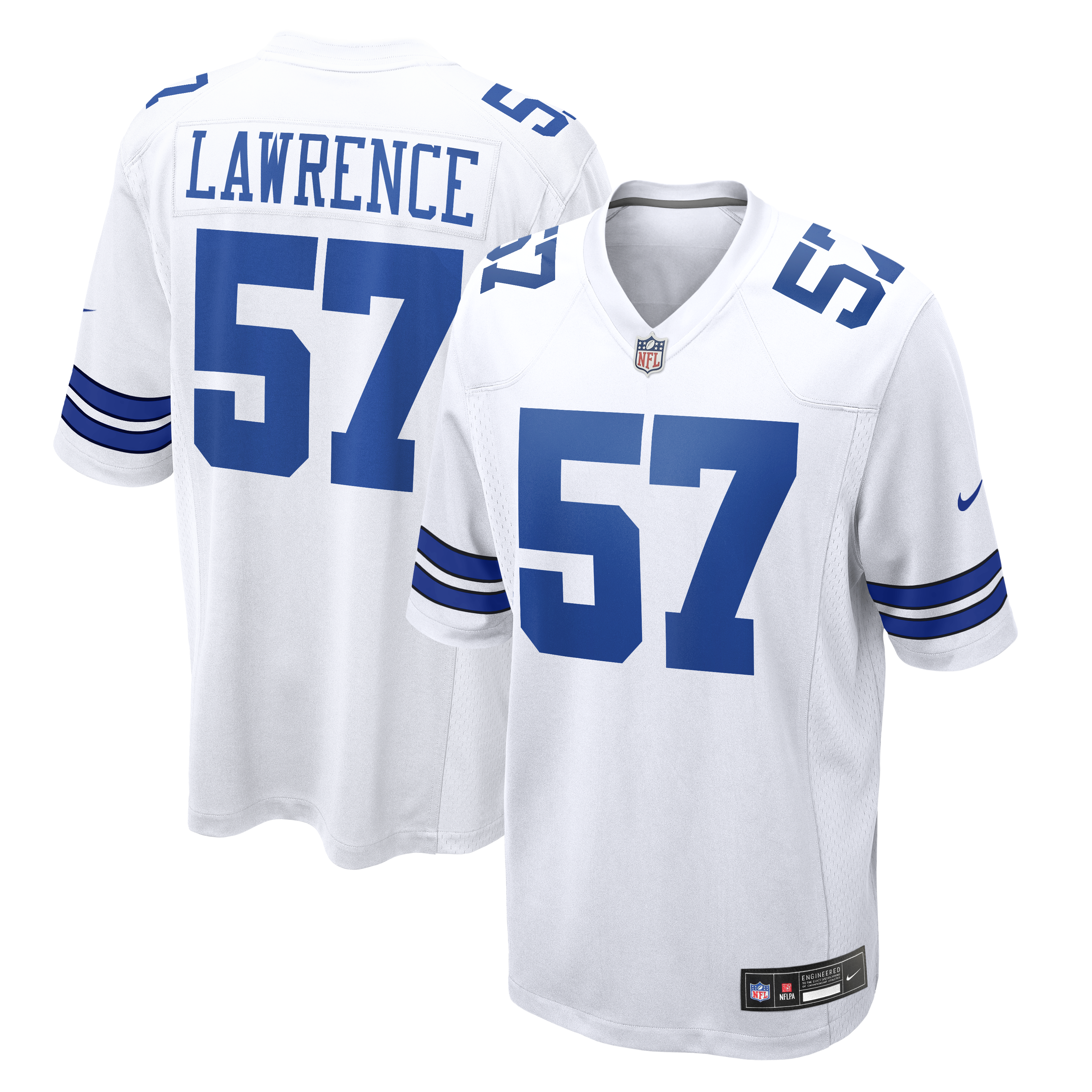 Dallas Cowboys Nike Game Road Jersey - White - Malachi Lawrence - Mens, , rebel_hi-res