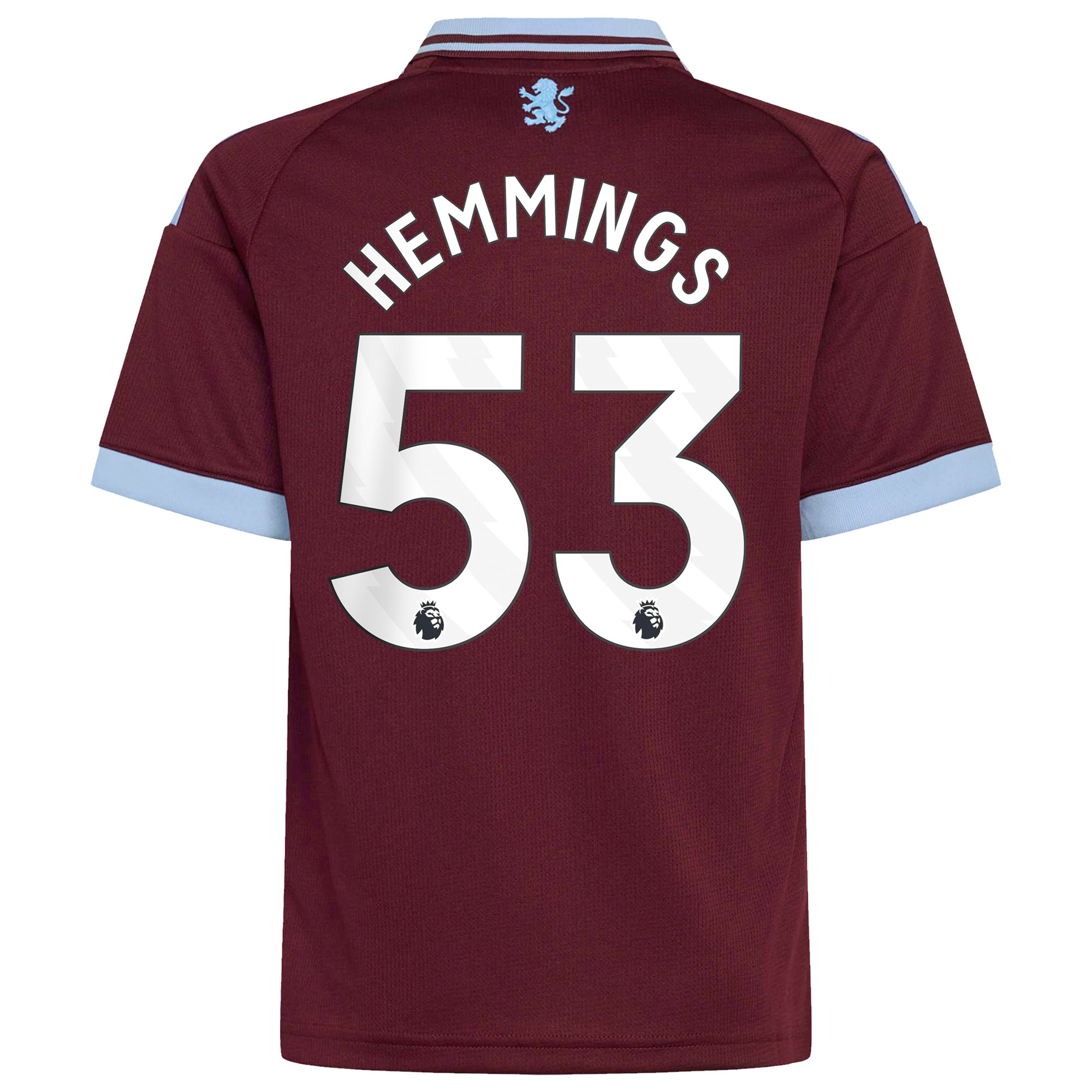 Aston Villa adidas Home Shirt 2026-27 - Kids with Hemmings 53 printing, , rebel_hi-res